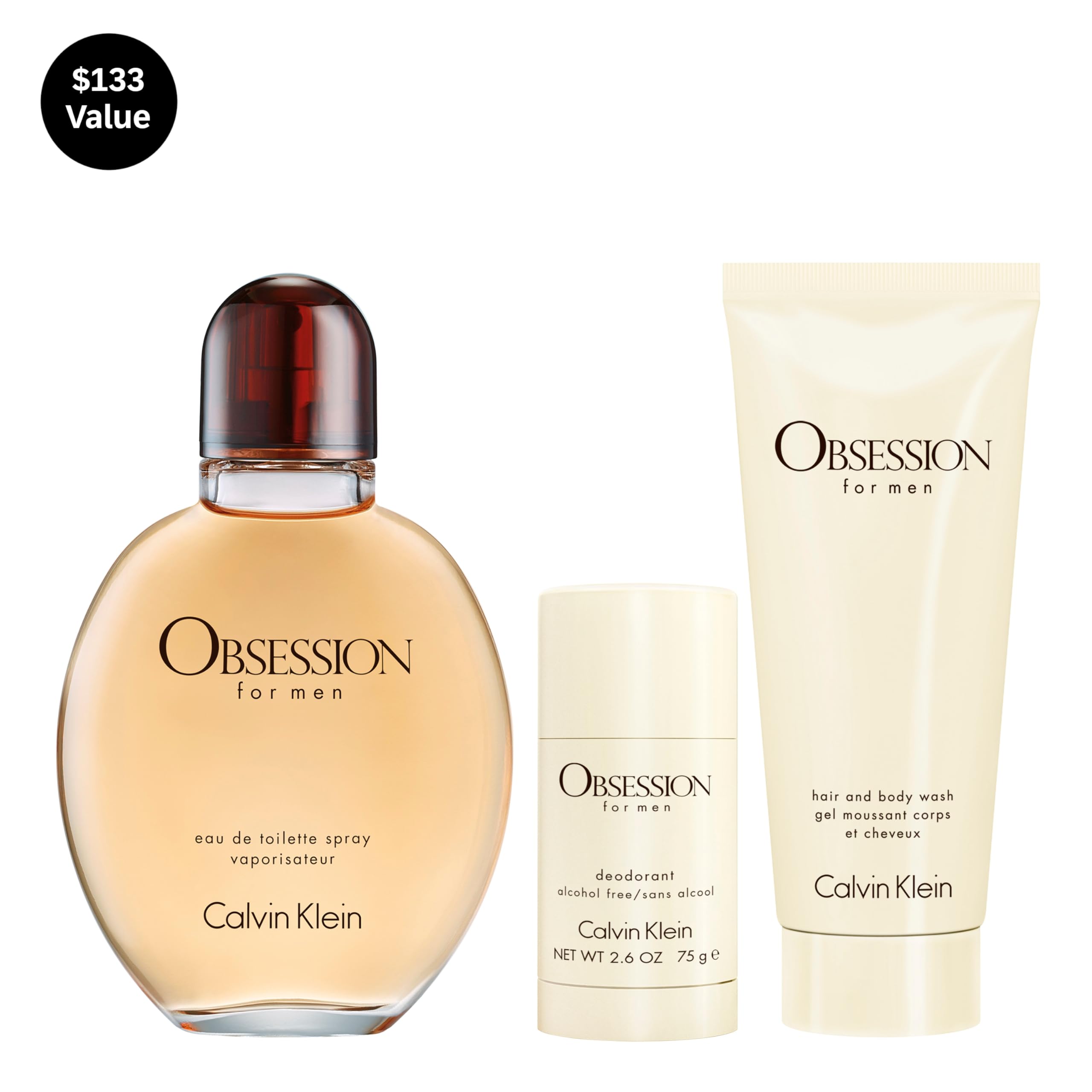 [Set] Calvin Klein Obsession 3 Piece Set For Men EDT