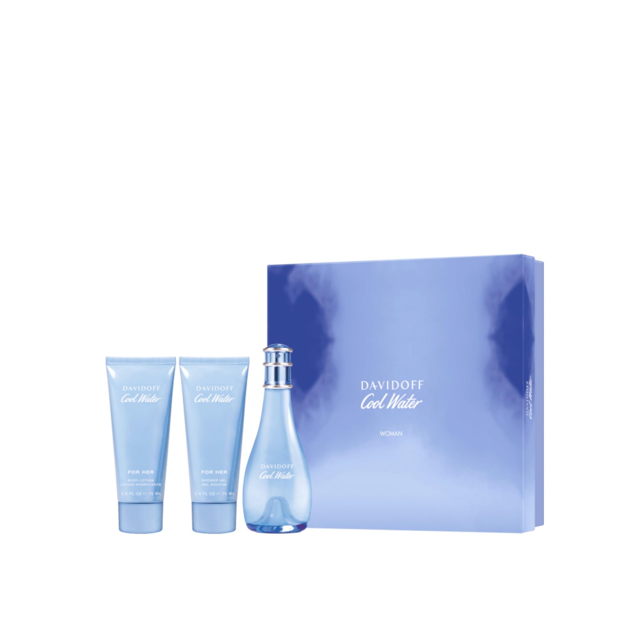 [Set] Davidoff 3 Pc. Cool Water Woman For Women EDT