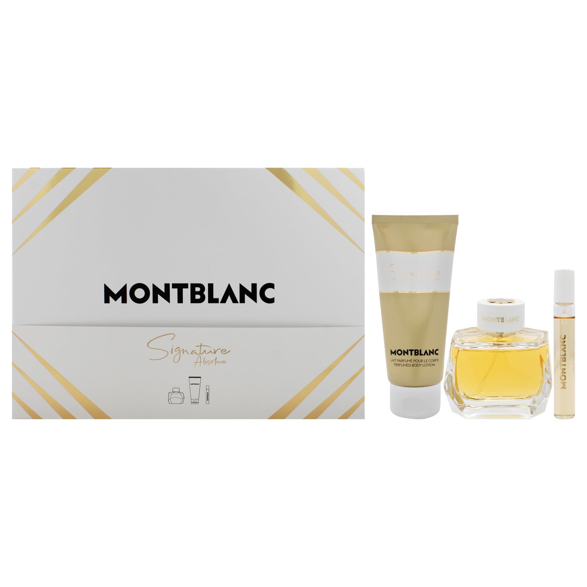 [Set] Signature Absolue By Mont Blanc 3 Pc Body Lotion For Women EDP 3 oz