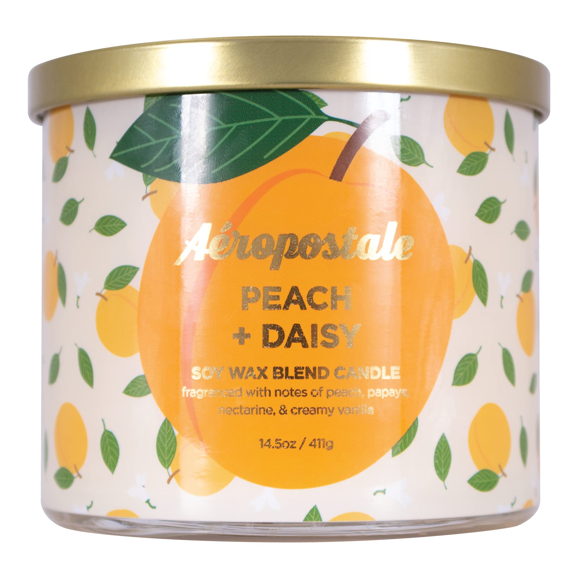 [Candles] Aeropostale Candle Scented Candles Peach + Daisy Soy Candle