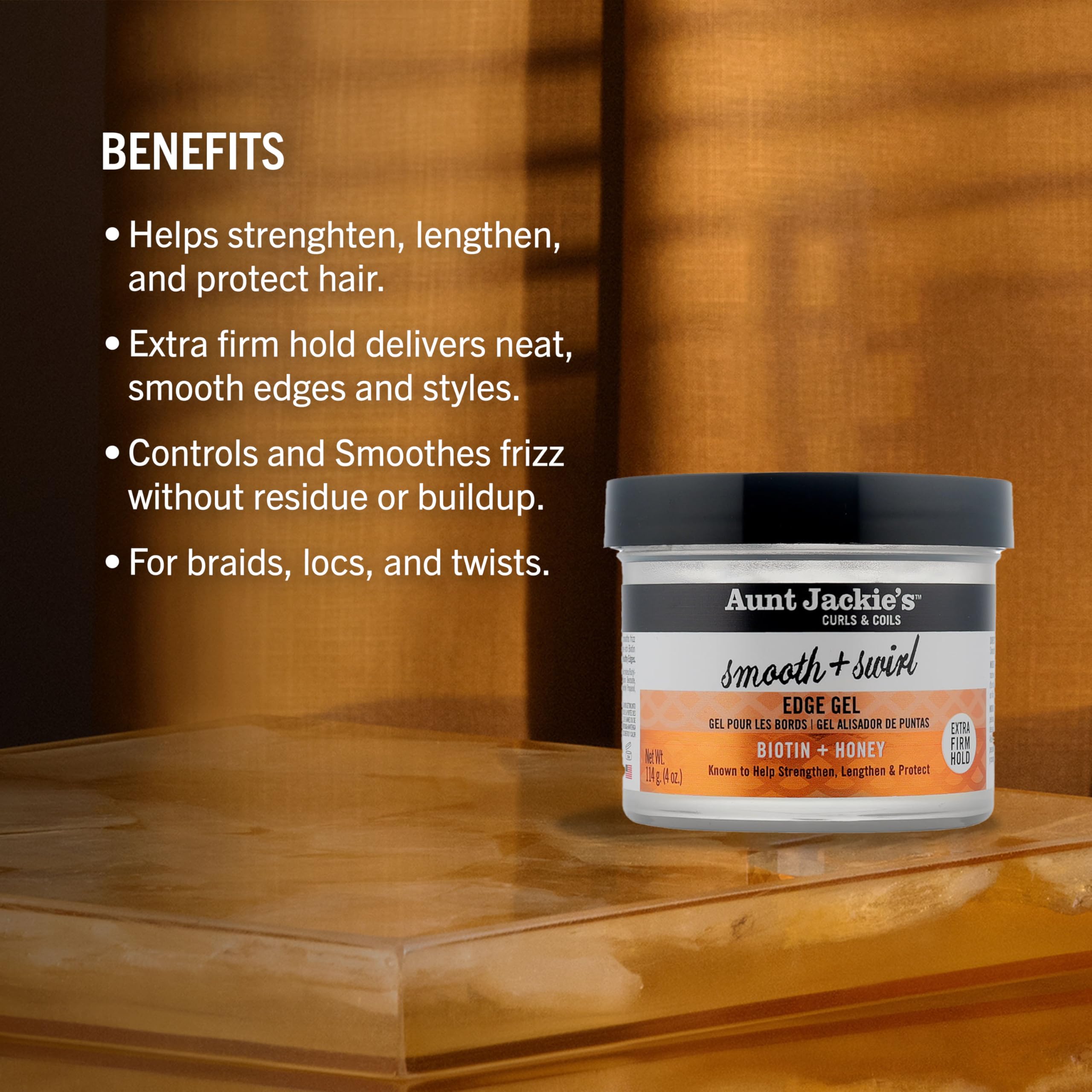 Aunt Jackie's Award Winning Braid + Twist Collection Smooth + Swirl Edge Gel - Thumbnail 2