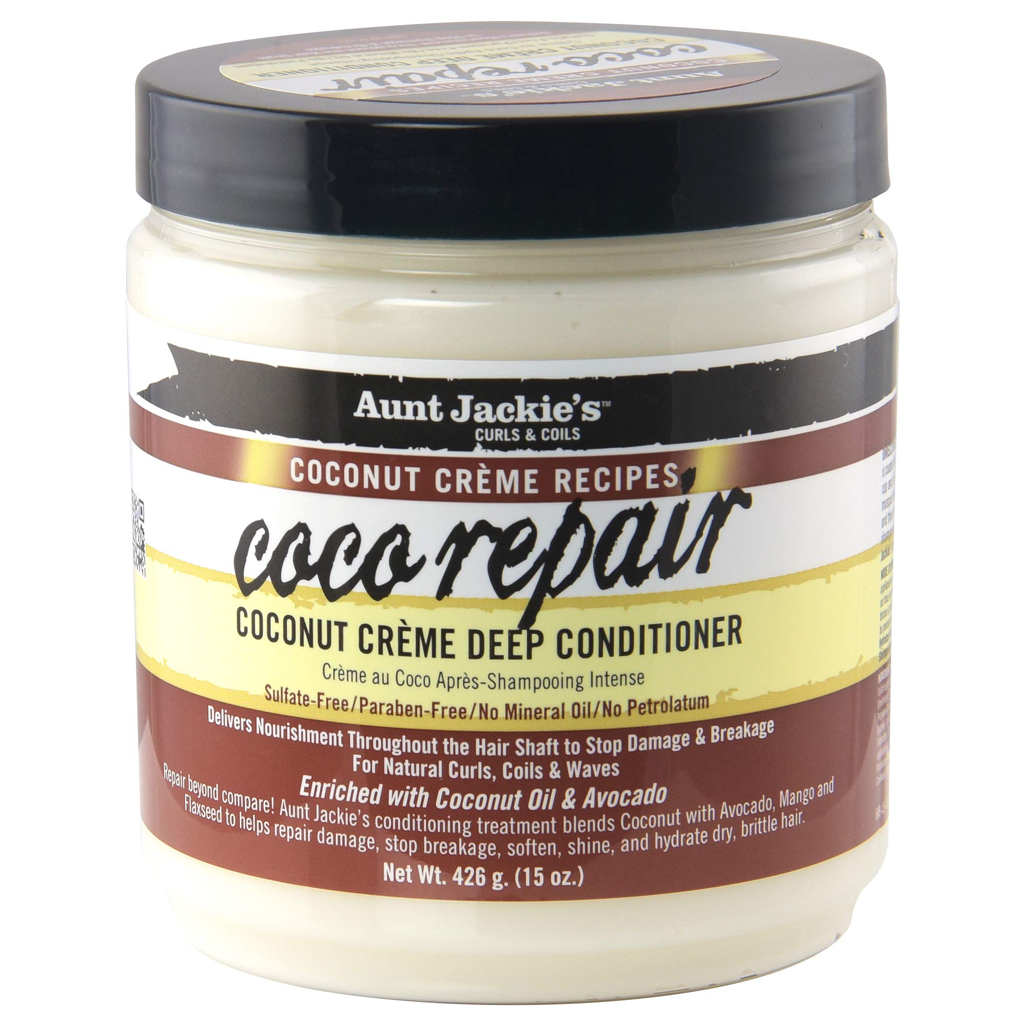Aunt Jackie's Coconut Crème Recipes Coco Repair Deep Hair Conditioner Delivers
