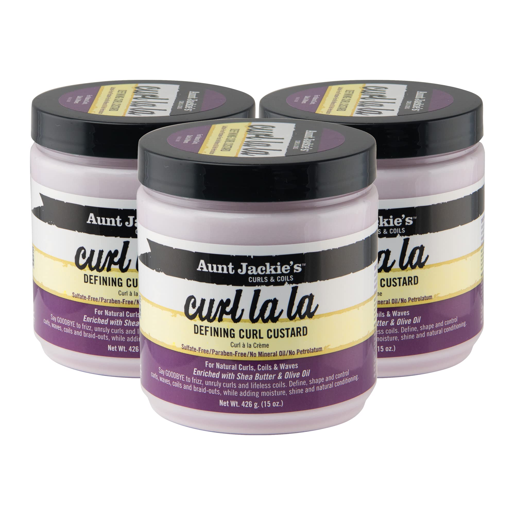 Aunt Jackie's Curl la la Defining Custard for Curls Coils Waves Enriched With