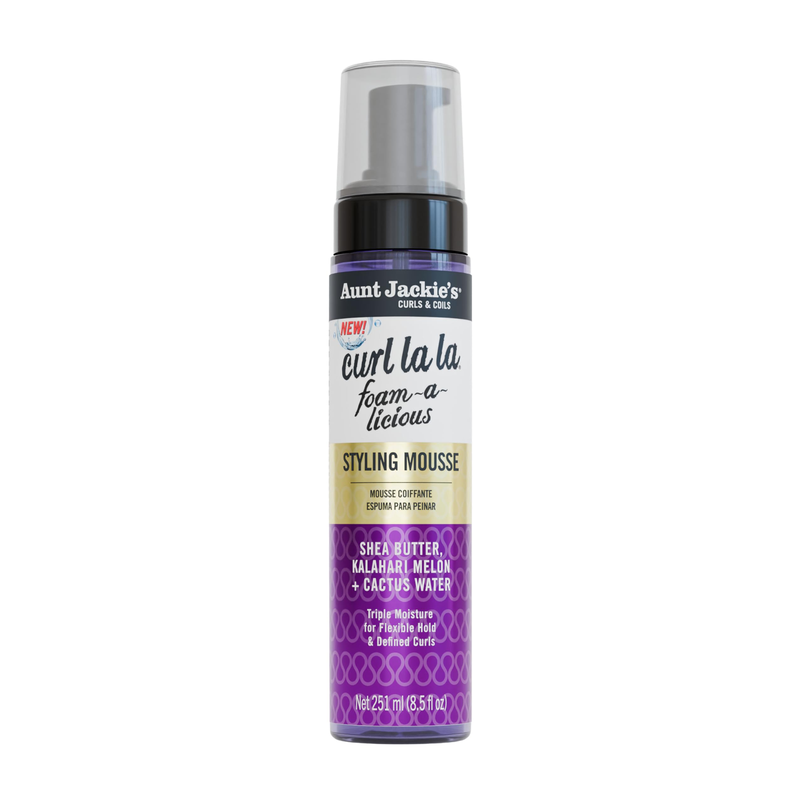 Aunt Jackie's Curls Coils Curl la la Foam A Licious Styling Mousse 8.5 Fl Oz