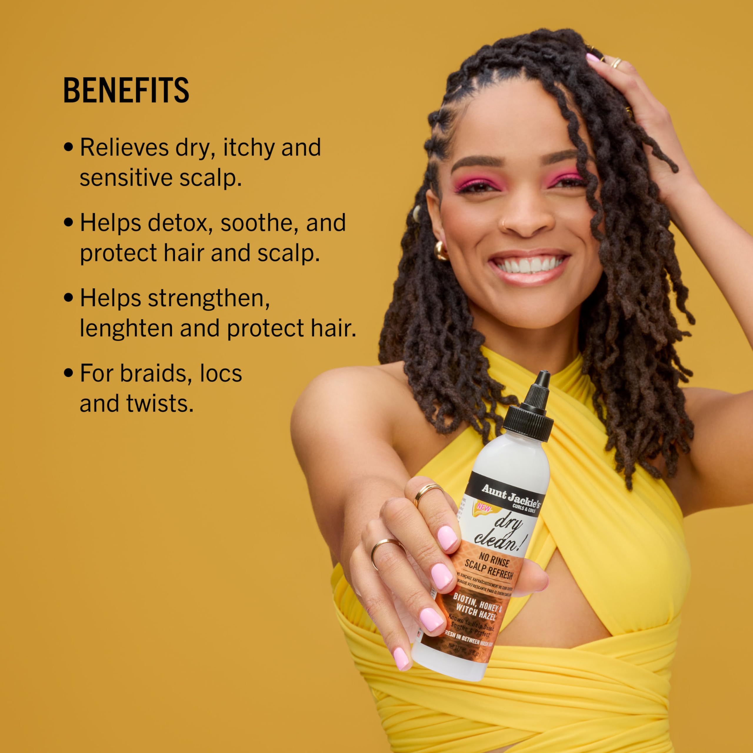 Aunt Jackie's Braid + Twist Collection Dry Clean! No Rinse Scalp Refresh Detox - Thumbnail 3
