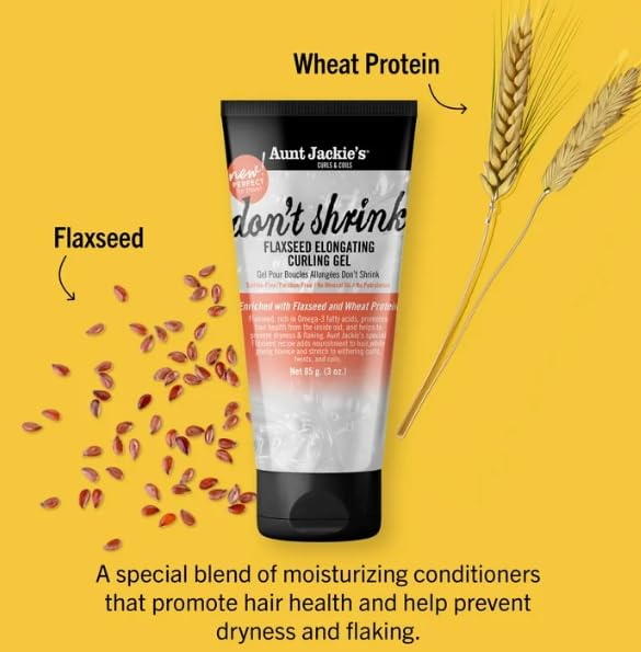 Aunt Jackie's Don't Shrink Flaxseed Elongating Curling Gel 3 oz - Thumbnail 2
