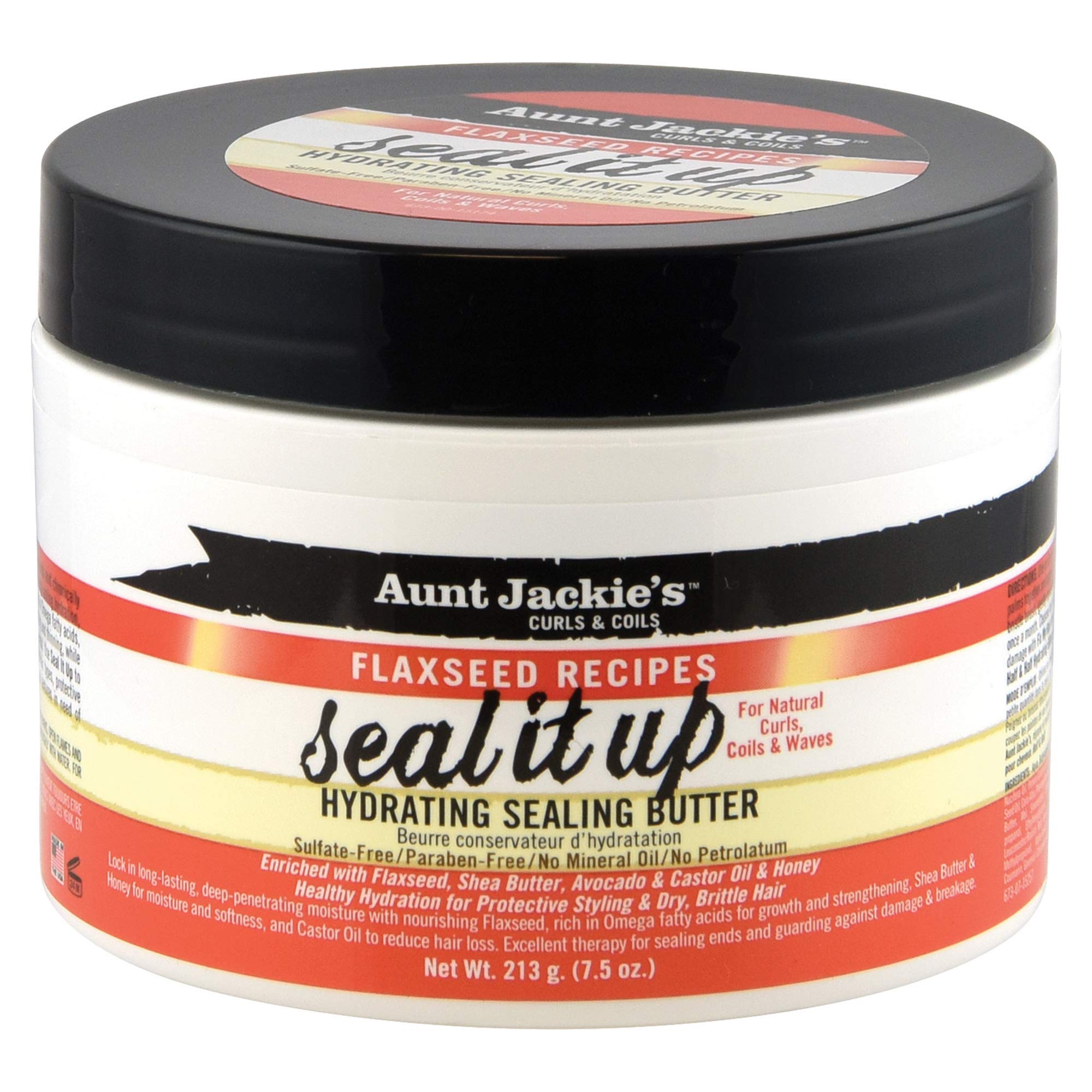 Aunt Jackie's Flaxseed Recipes Seal It Up Hydrating Sealing Butter Helps