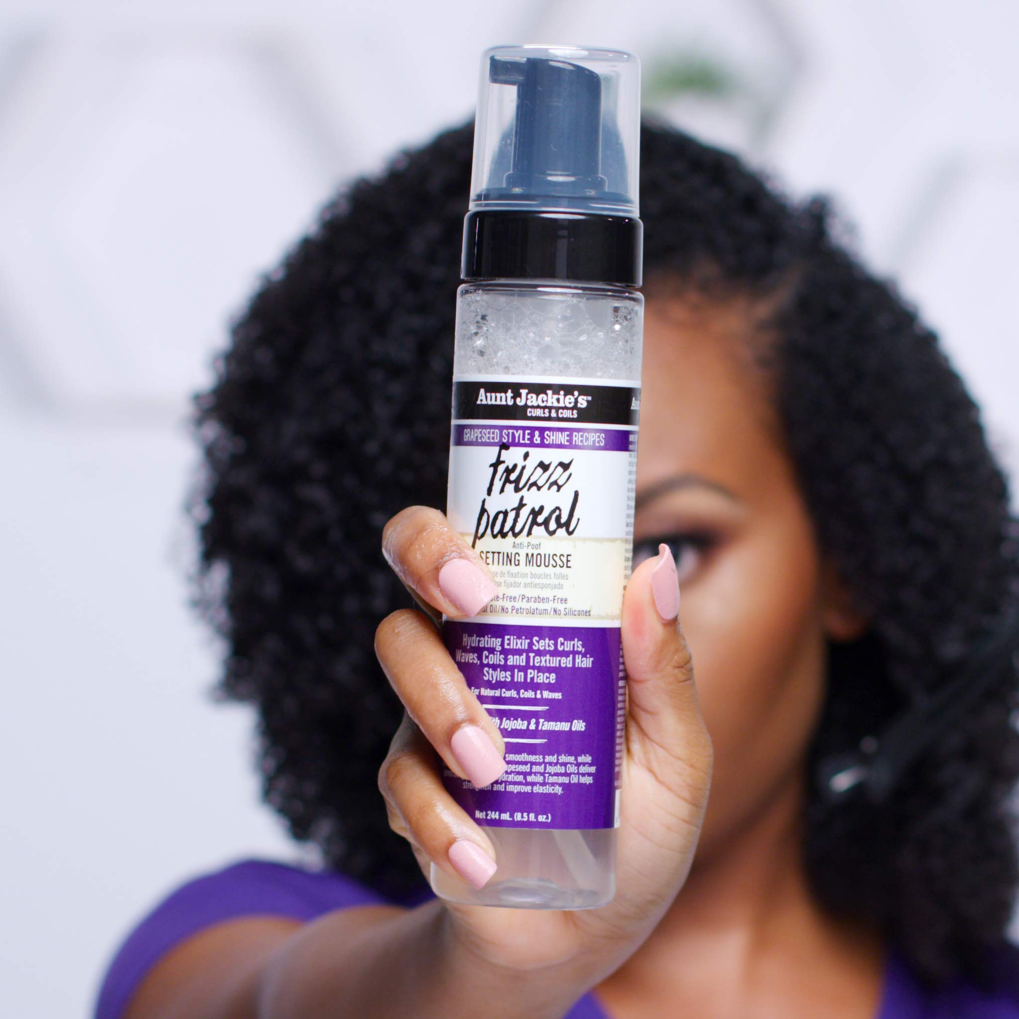 Aunt Jackie's Grapeseed Style and Shine Recipes Frizz Patrol Anti Poof Setting (Set)