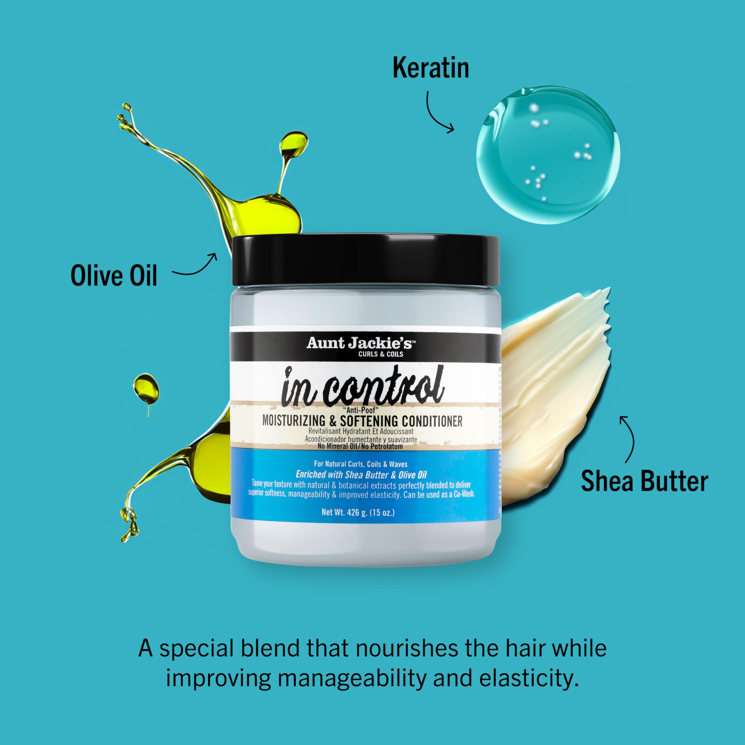 Aunt Jackie's In Control "anti Poof" Moisturizing Softening Conditioner 15 oz - Thumbnail 2