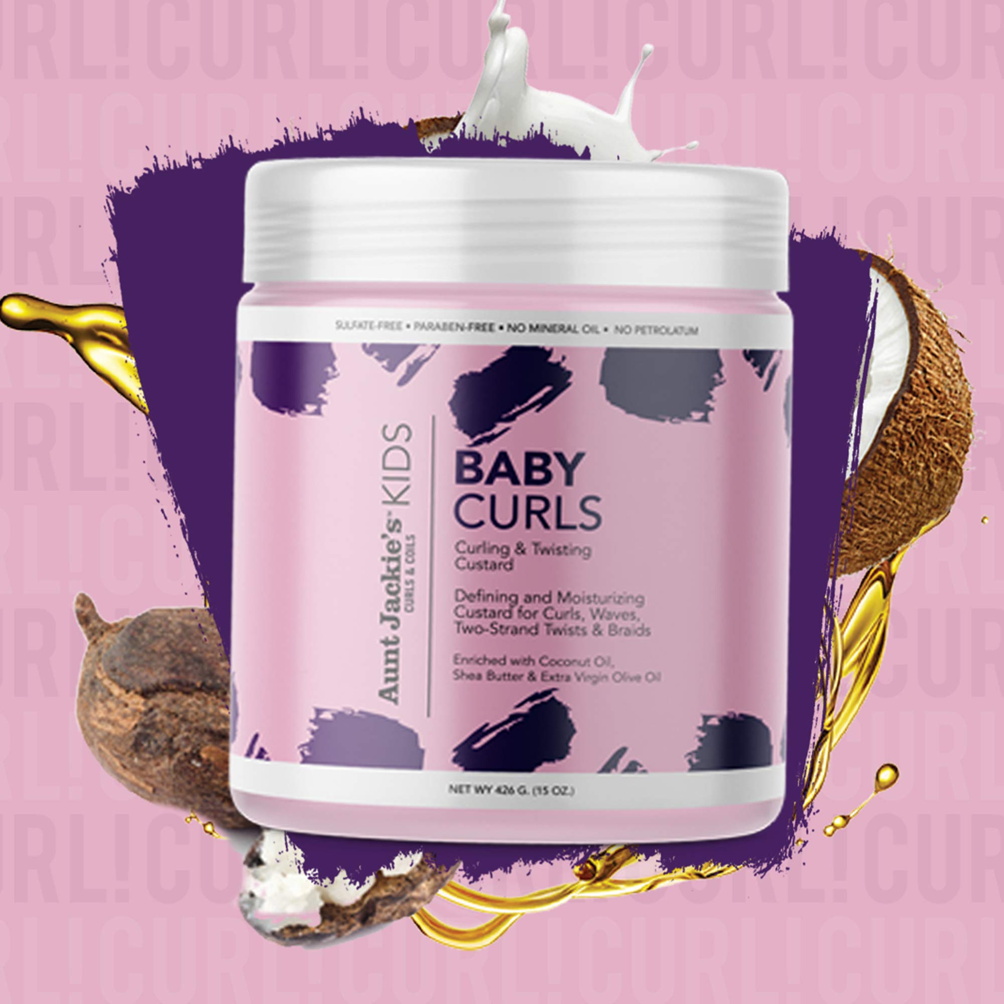 Aunt Jackie's Kids Baby Curls Moisture Rich Curling and Twisting Custard for - Thumbnail 2