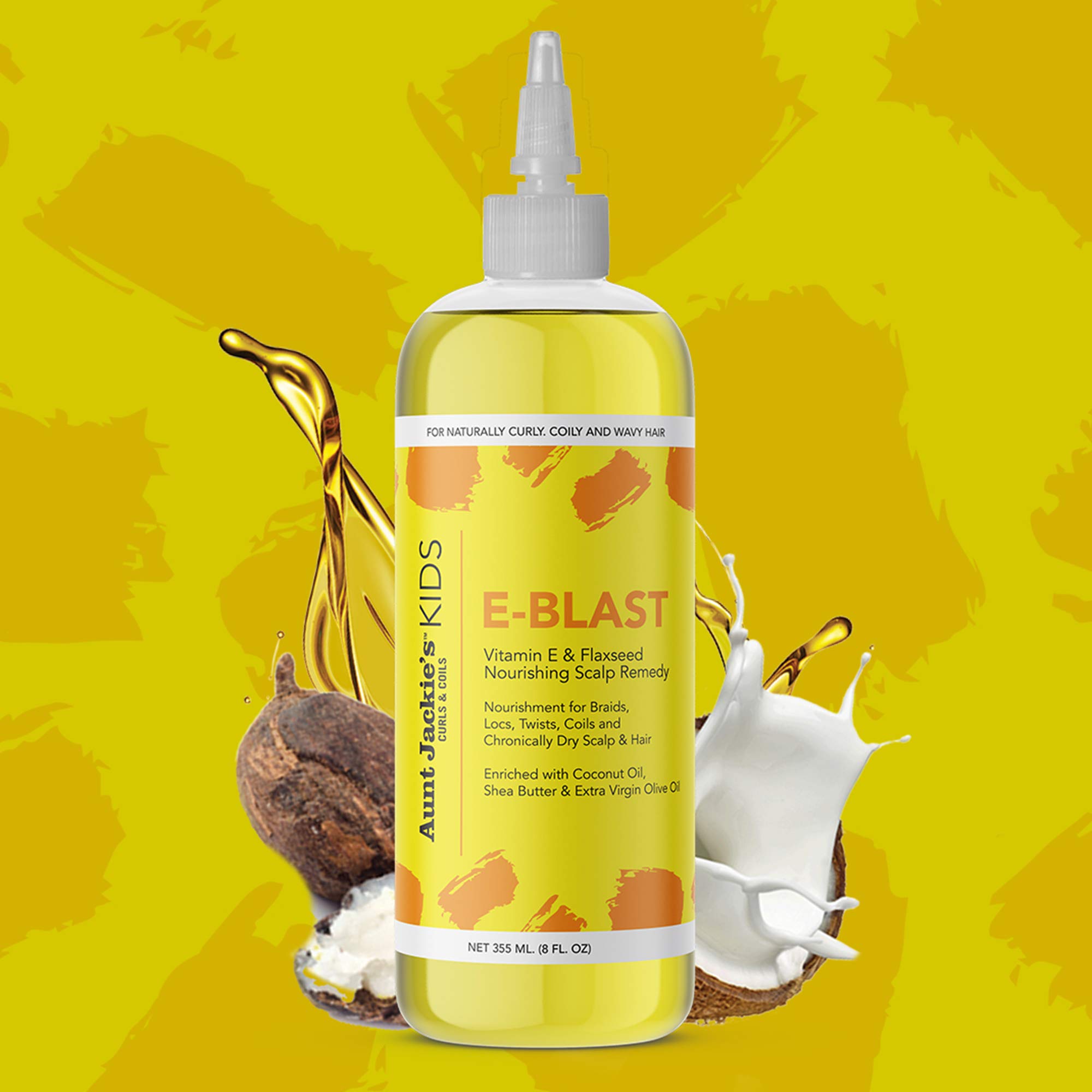 Aunt Jackie's Kids E Blast Daily Oil for Dry Scalp Vitamin E and Flaxseed - Thumbnail 3