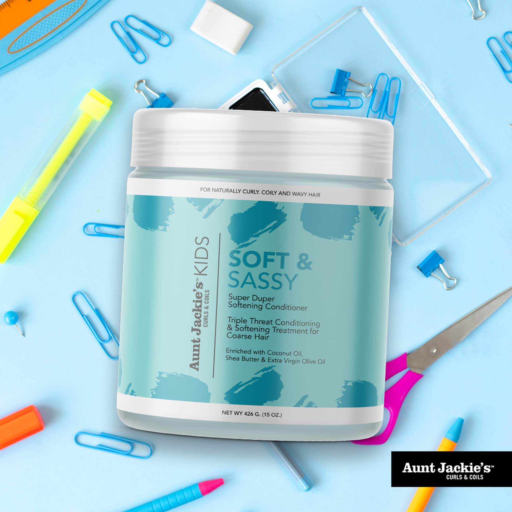 Aunt Jackie's Kids Soft and Sassy Super Duper Hair Softening Conditioner Helps - Thumbnail 3