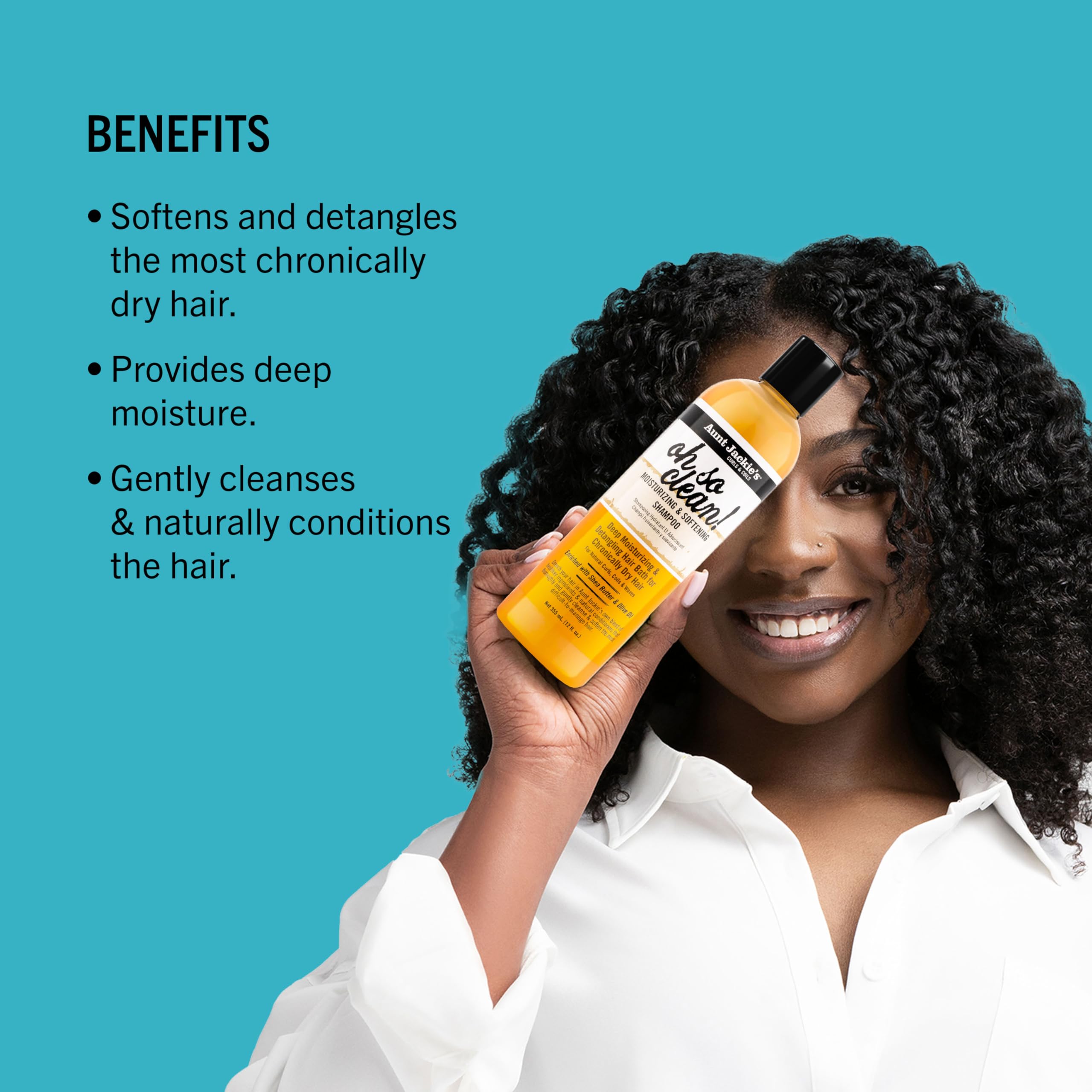 Aunt Jackie's Curls and Coils Oh So Clean Deep Moisturizing and Softening Hair - Thumbnail 3