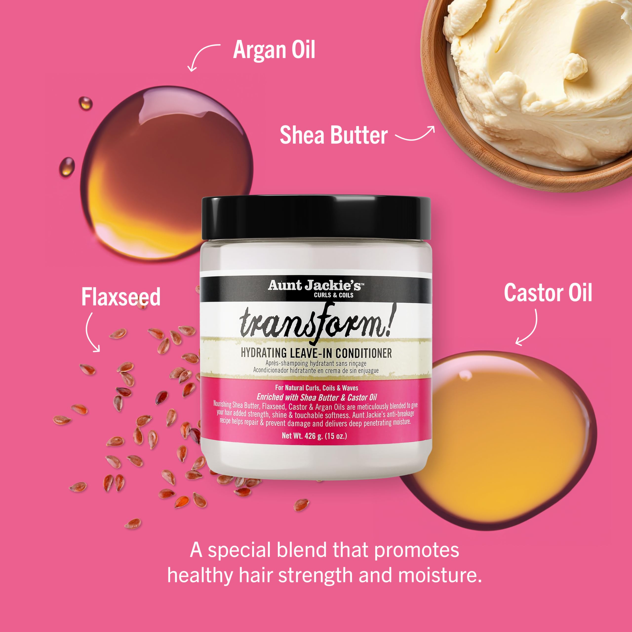 Aunt Jackie's Curls and Coils Transform Hydrating Leave In Creme Conditioner - Thumbnail 2