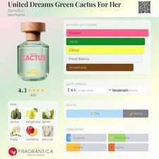 Benetton Cactus From United Dreams for Woman Vegan Young and Fresh Floral and - Thumbnail 3