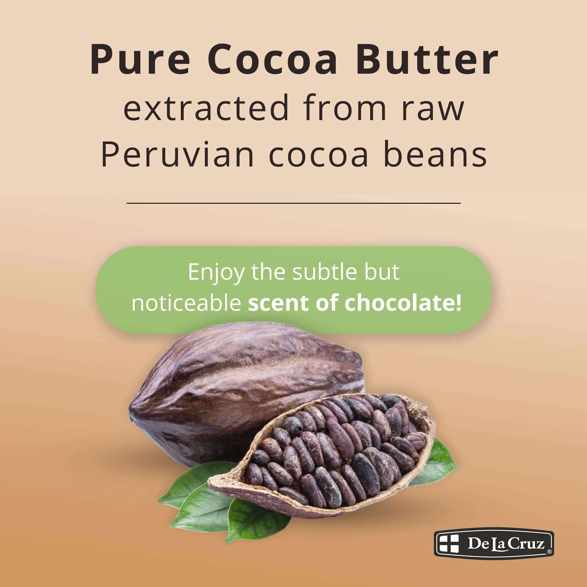 De la Cruz Cocoa Butter Stick 100% Pure and Natural Cocoa Butter for Dry Rough - Thumbnail 3