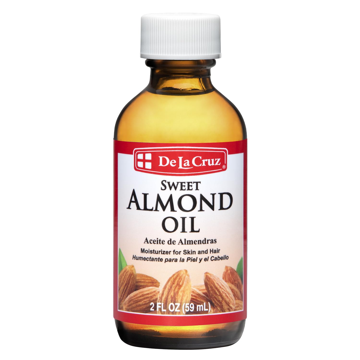 De la Cruz Sweet Almond Oil Expeller Pressed Almond Oil for Skin and Hair 2 Fl. - Thumbnail 3