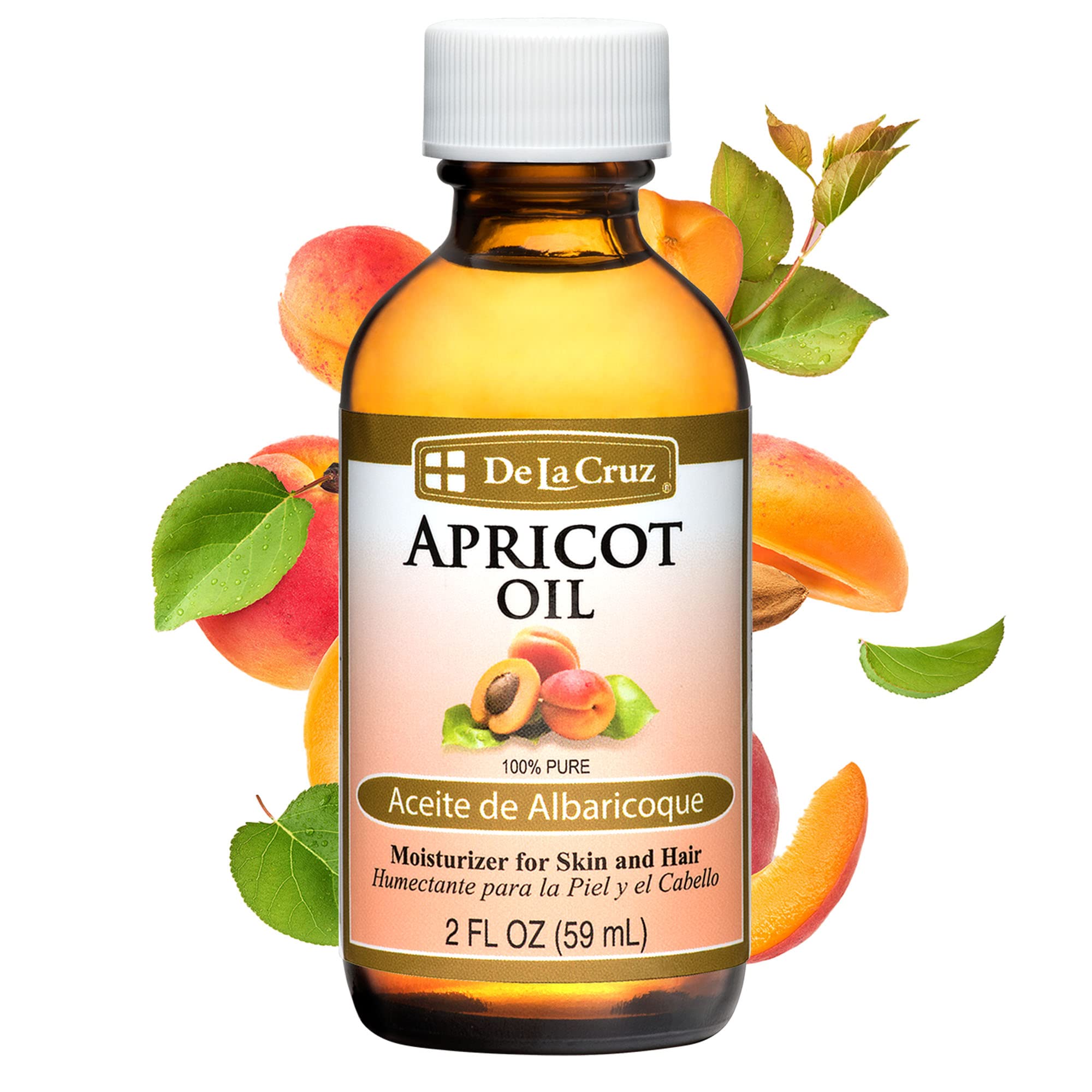De la Cruz Apricot Oil 100% Pure Apricot Kernel Oil Moisturizing Oil for Skin
