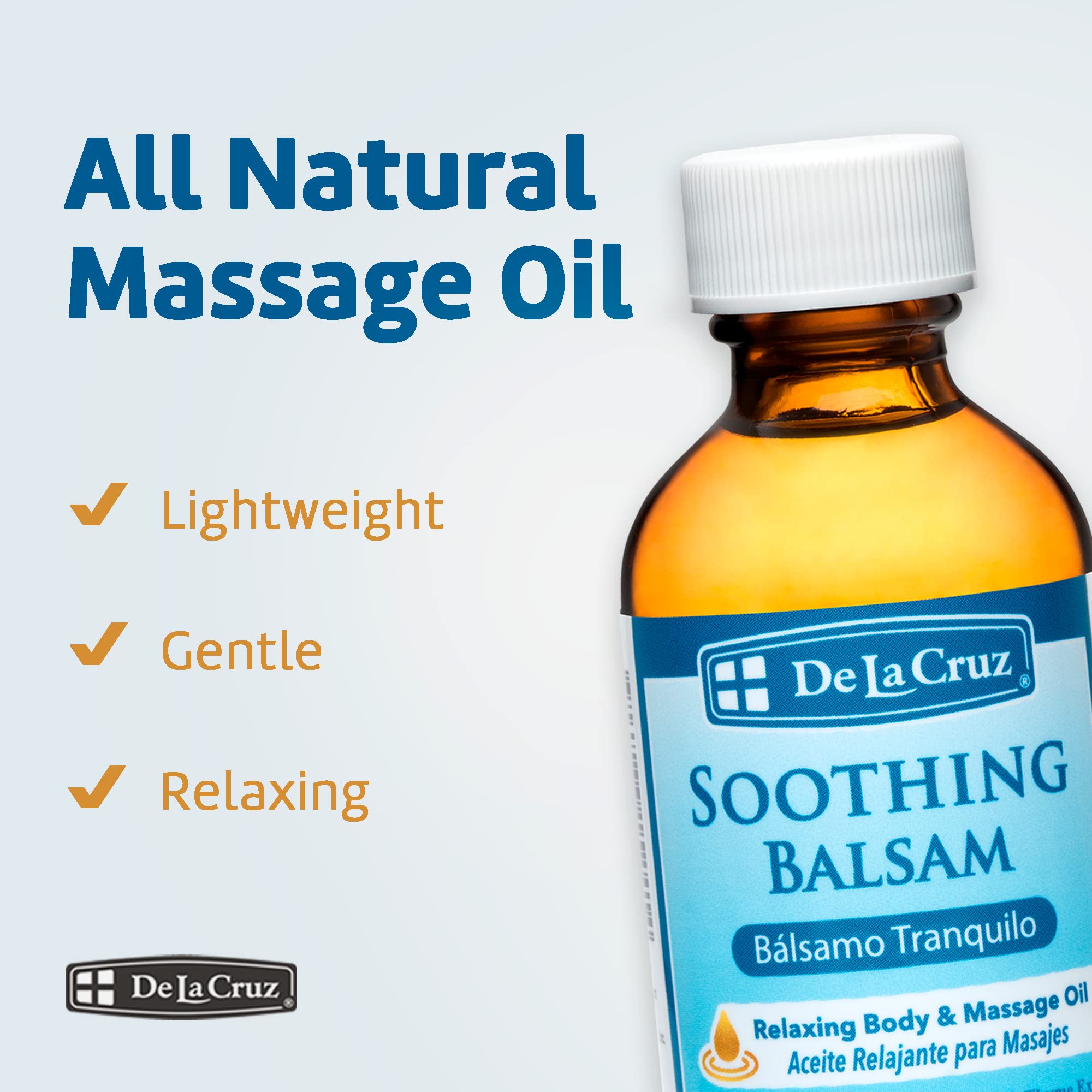 De la Cruz Soothing Balsam Massage Oil No Preservatives or Artificial Colors - Thumbnail 2