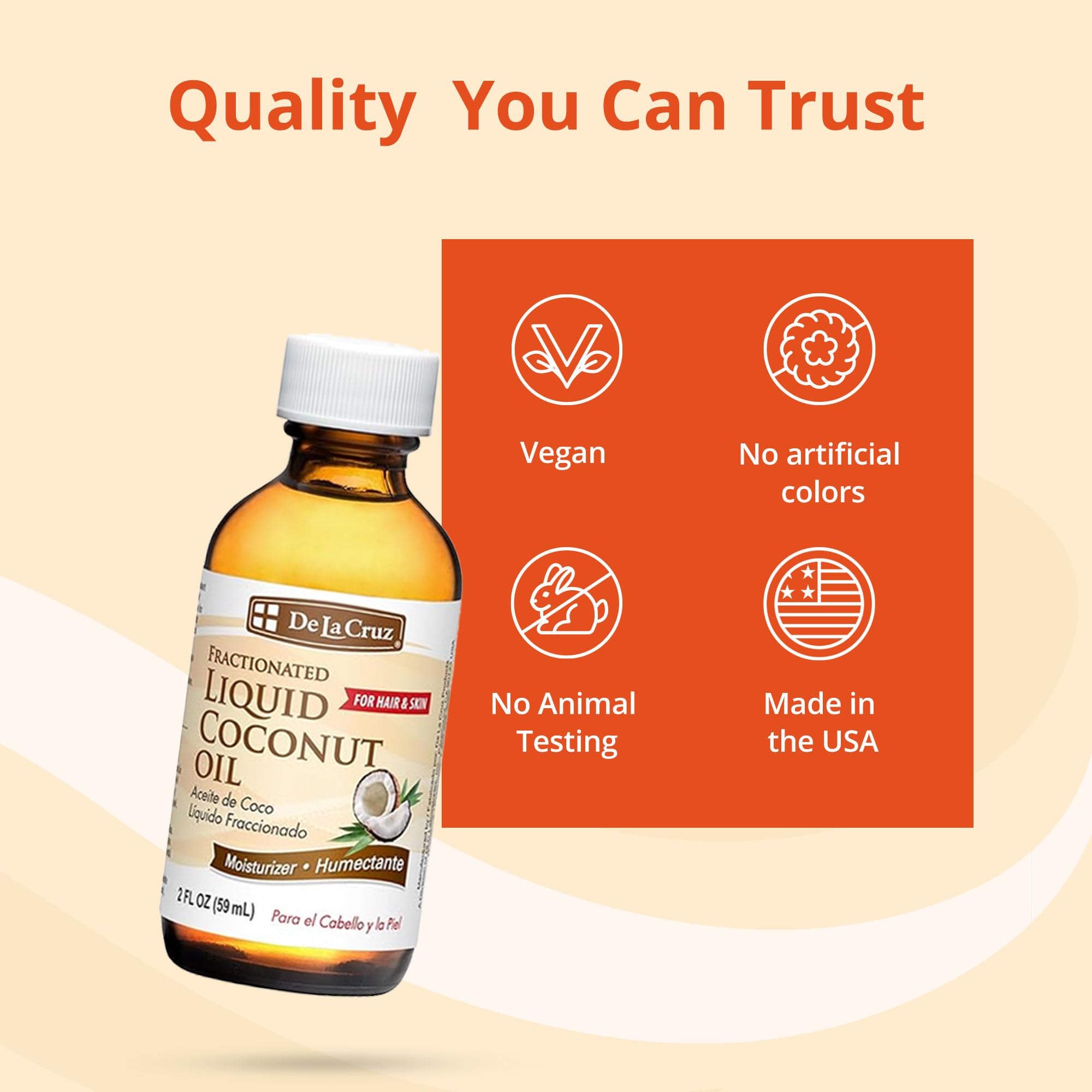 De la Cruz Fractionated Liquid Coconut Oil Liquid Coconut Oil for Skin and Hair - Thumbnail 3