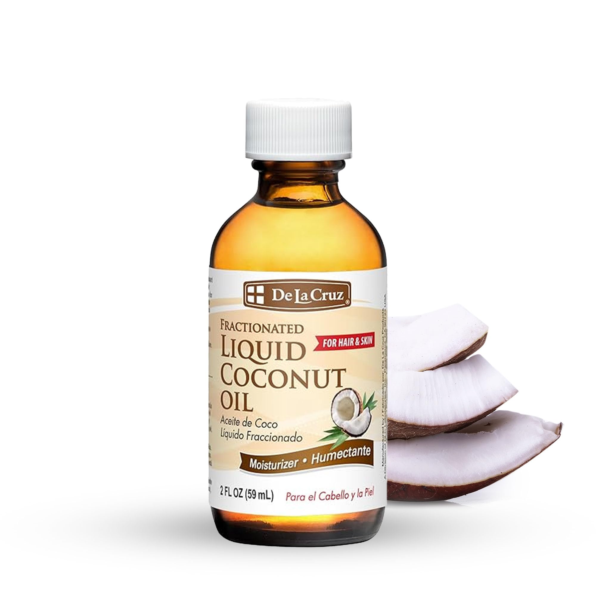 De la Cruz Fractionated Liquid Coconut Oil Liquid Coconut Oil for Skin and Hair