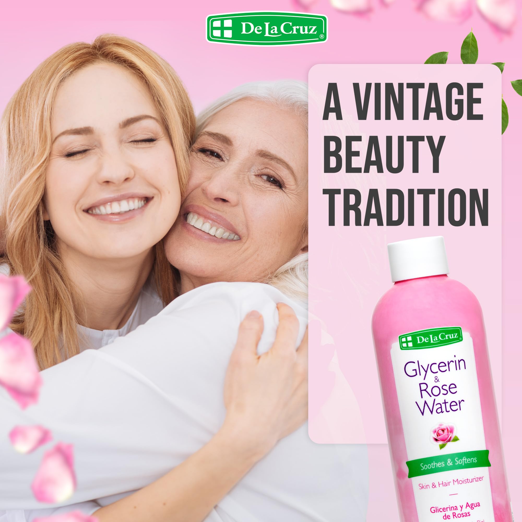 De la Cruz Rose Water and Glycerin for Face Rosewater Facial Toner and - Thumbnail 2