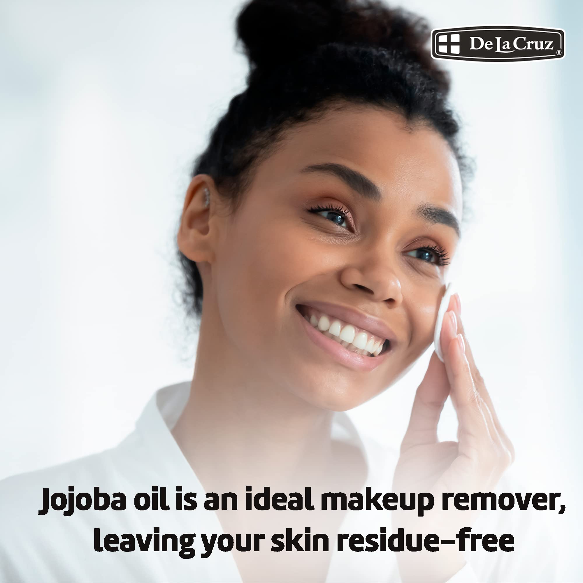 De la Cruz 100% Pure Cold Pressed Golden Jojoba Oil Organic Jojoba Oil for Hair - Thumbnail 3