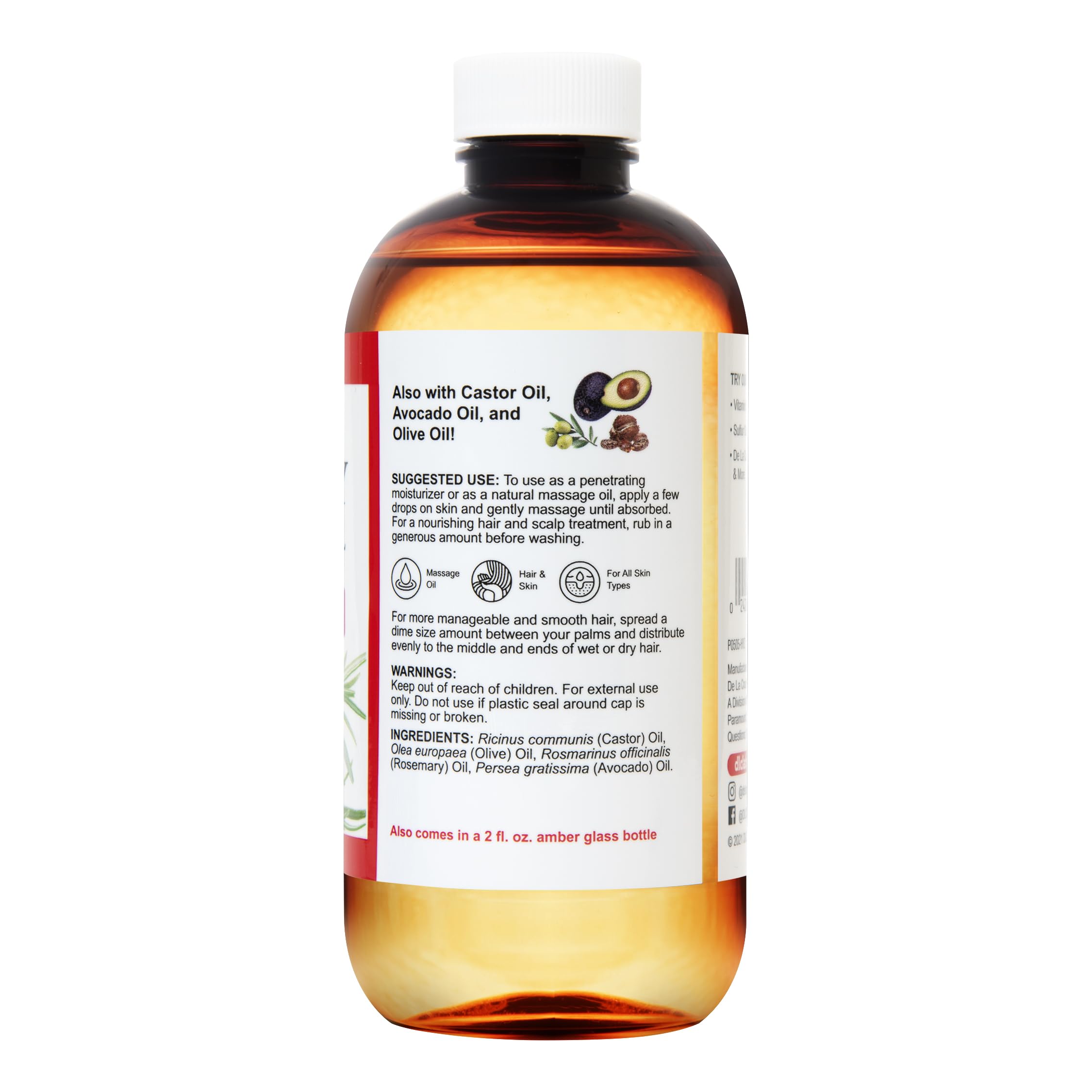 De la Cruz Rosemary Oil Blend Moisturizer With Castor Avocado and Olive Oil - Thumbnail 2