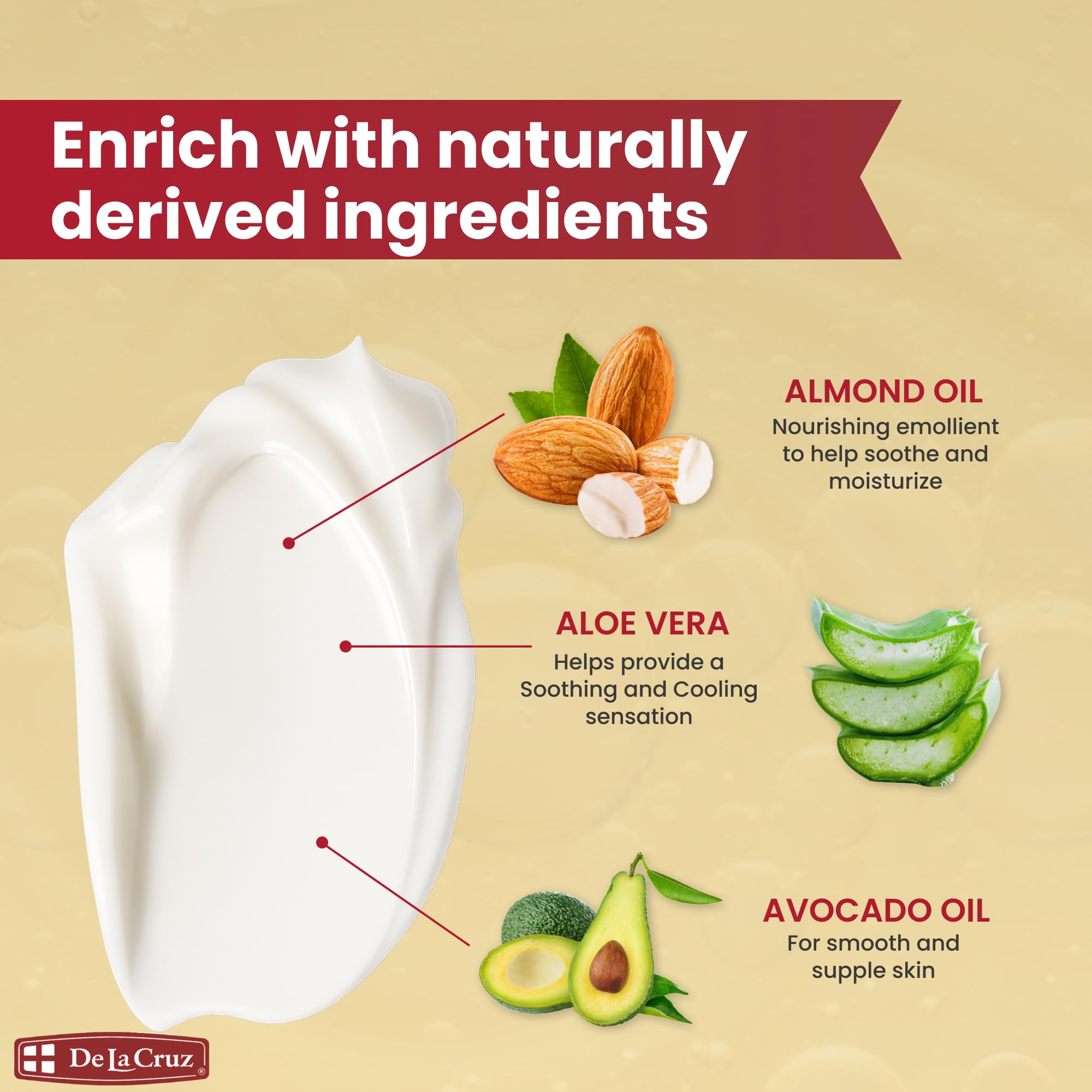 De la Cruz Vitamin E Lotion for Dry Skin 12 000 Iu With Avocado Oil Almond Oil