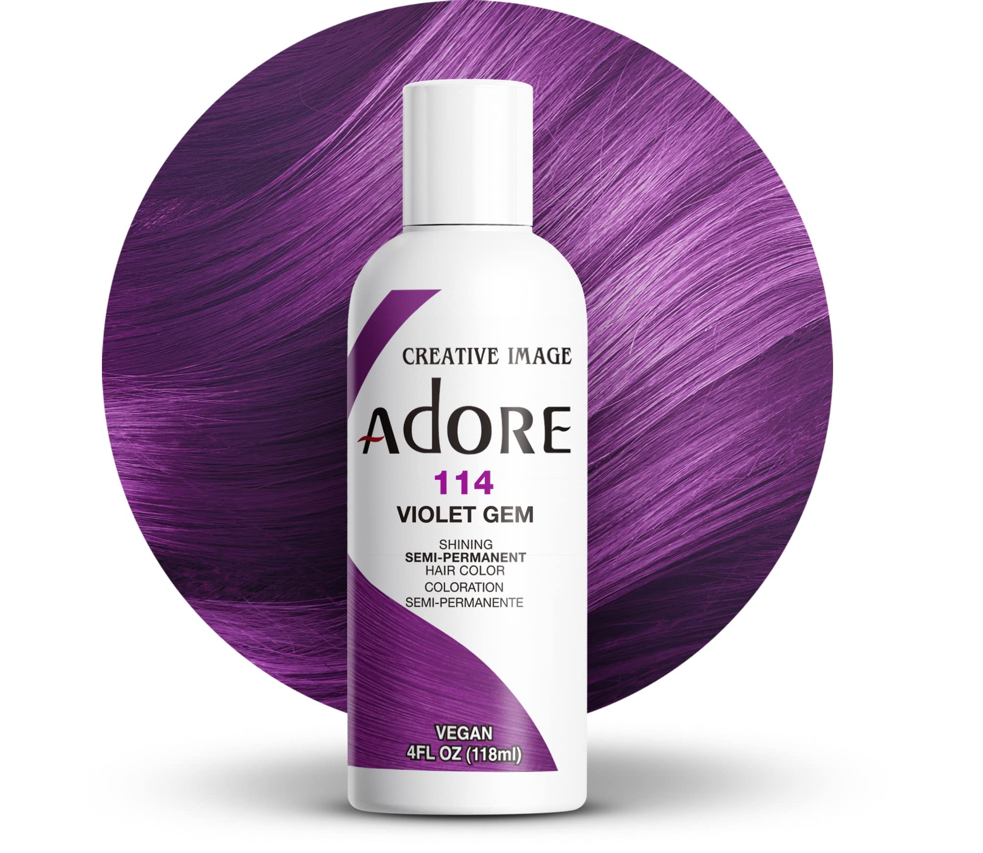 Adore Semi Permanent Hair Color | Vegan Cruelty Free Purple Hair Dye | No