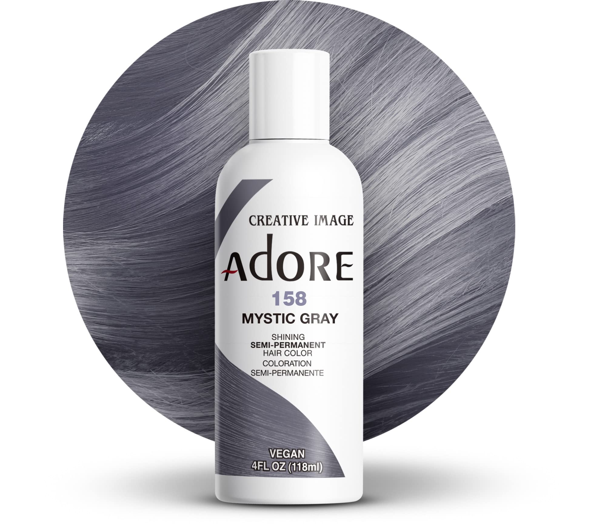 Adore Semi Permanent Hair Color | Vegan Cruelty Free Grey Hair Dye | No Ammonia