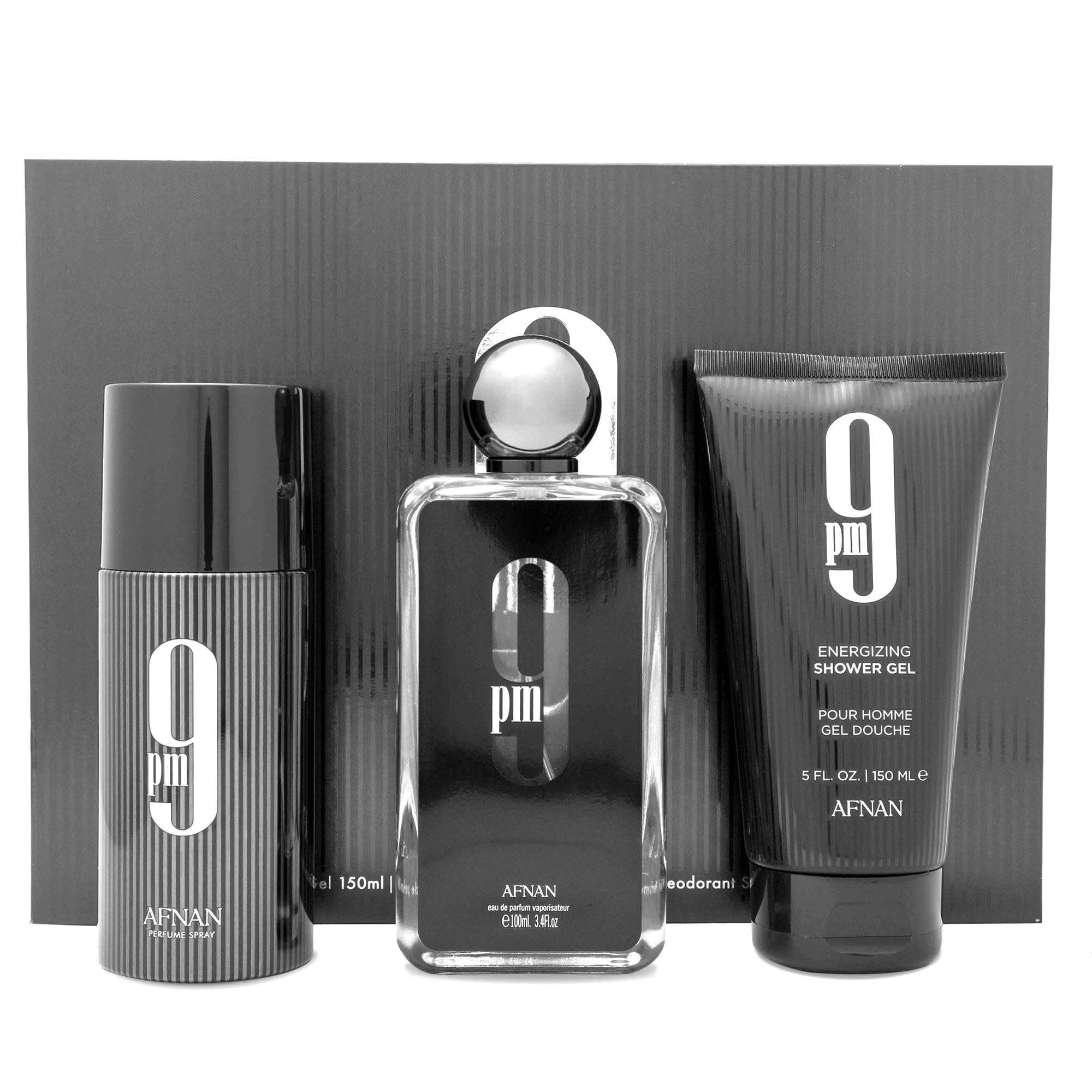[Set] Afnan 9 Pm Luxury Deodorant Shower Gel EDP 3.4 oz - Thumbnail 2