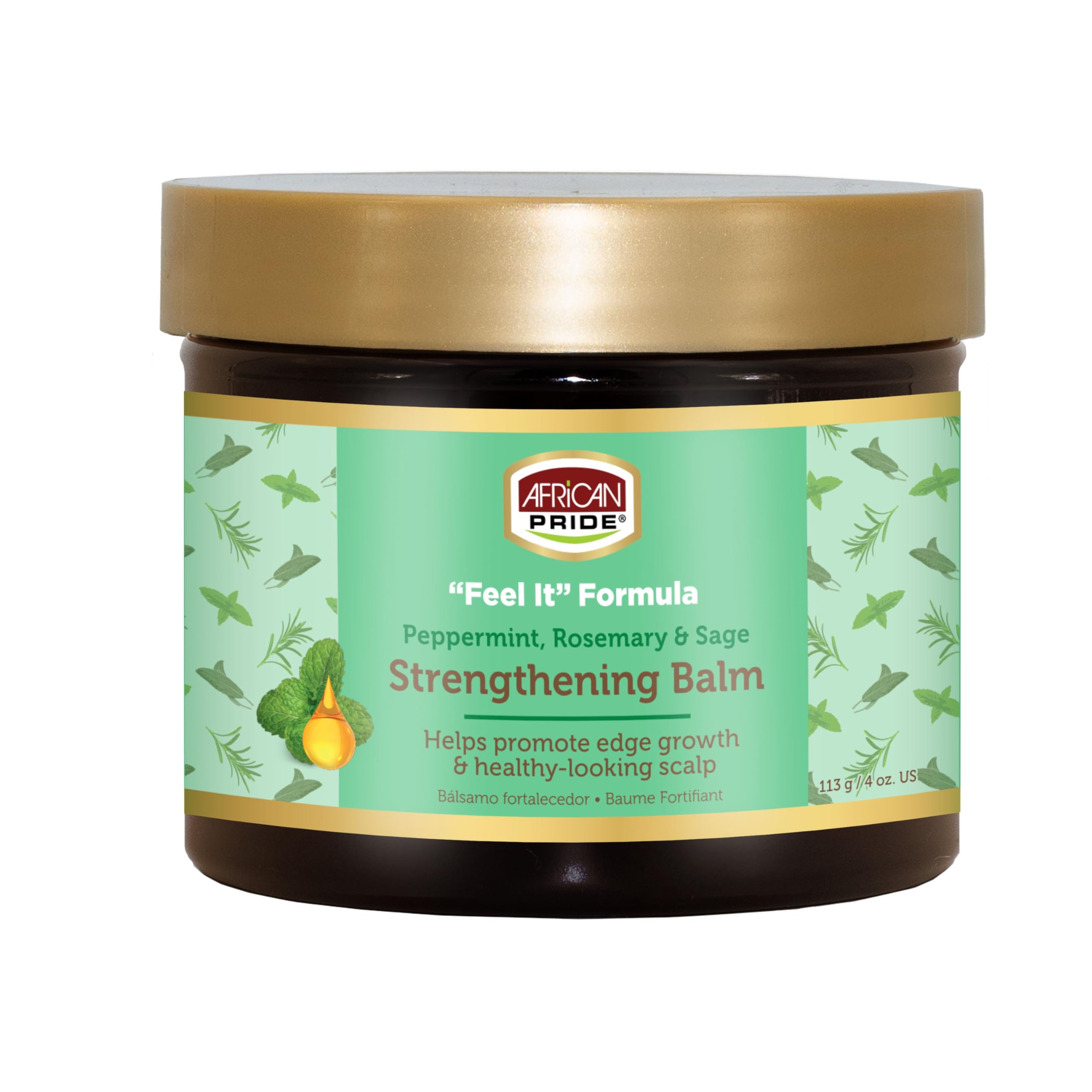 African Pride Feel It Formula Hair Strengthening Balm 4 oz