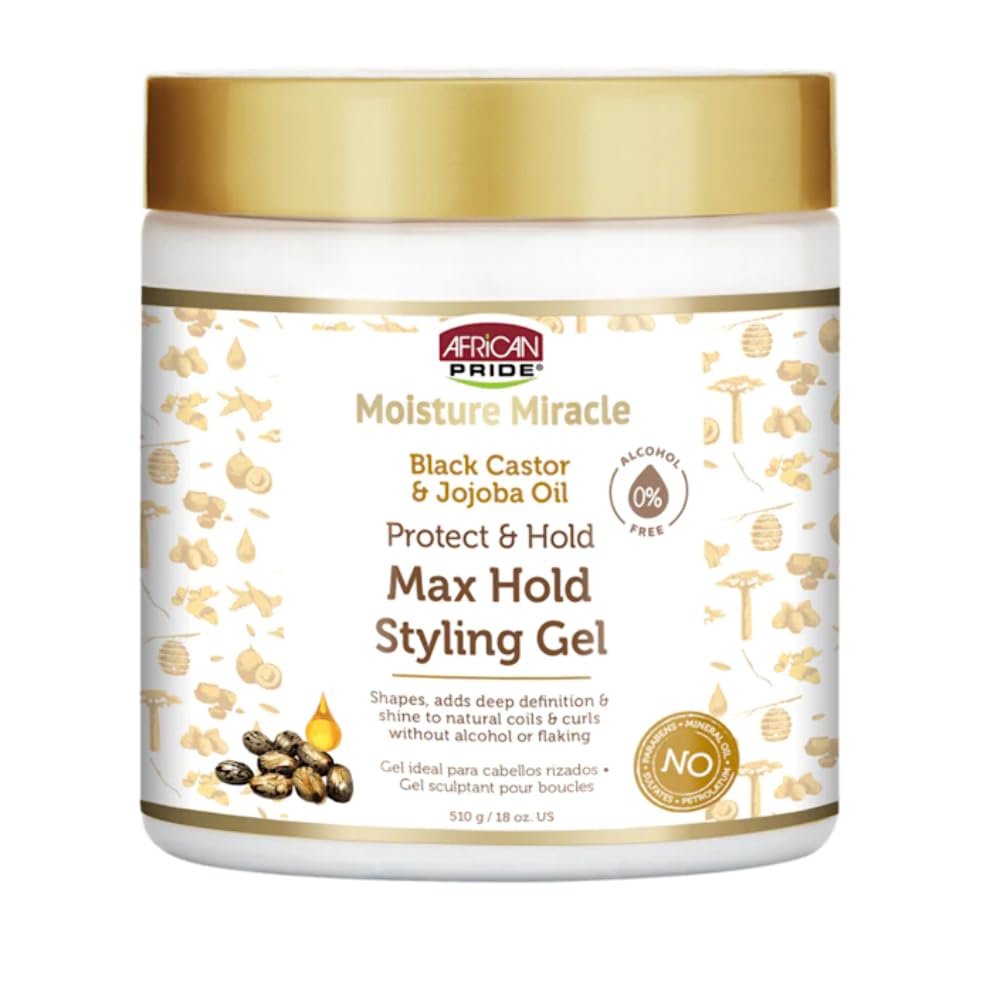 African Pride Moisture Miracle Max Hold Styling Gel With Black Castor Oil