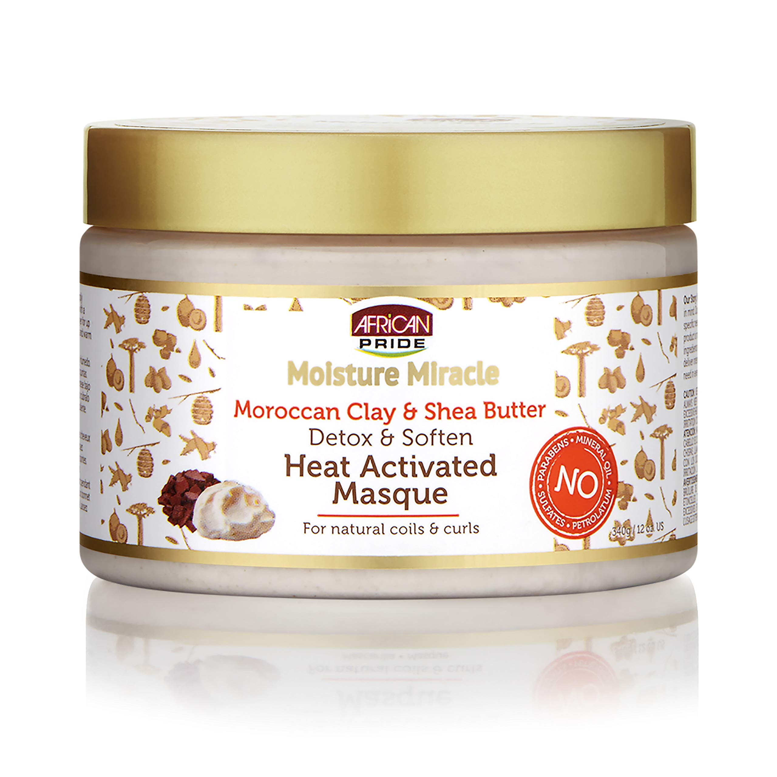 African Pride Moisture Miracle Moroccan Clay Shea Butter Heat Activated Masque
