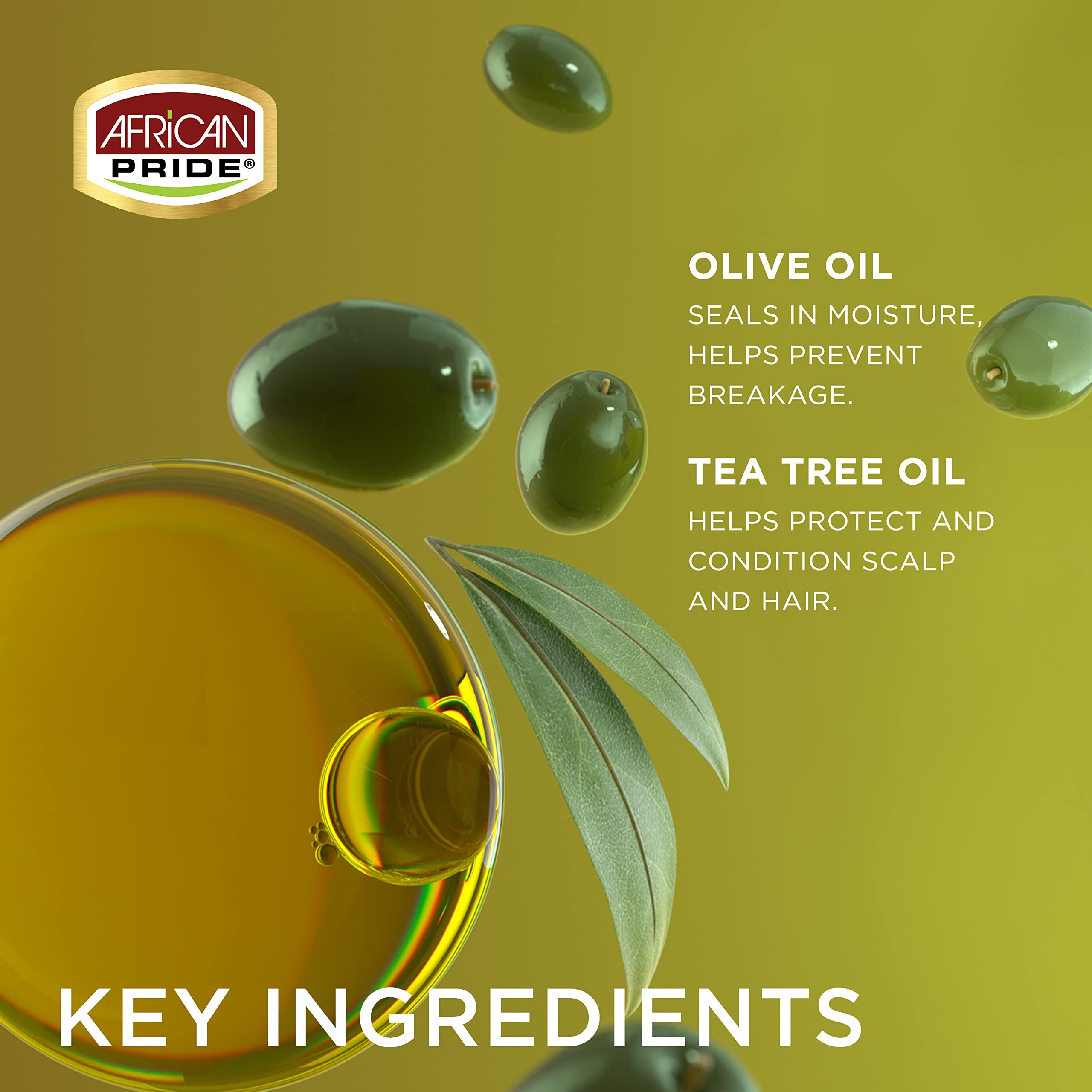 African Pride Olive Miracle Magical Growth Sheen Hair Enriched With Olive Tea - Thumbnail 2