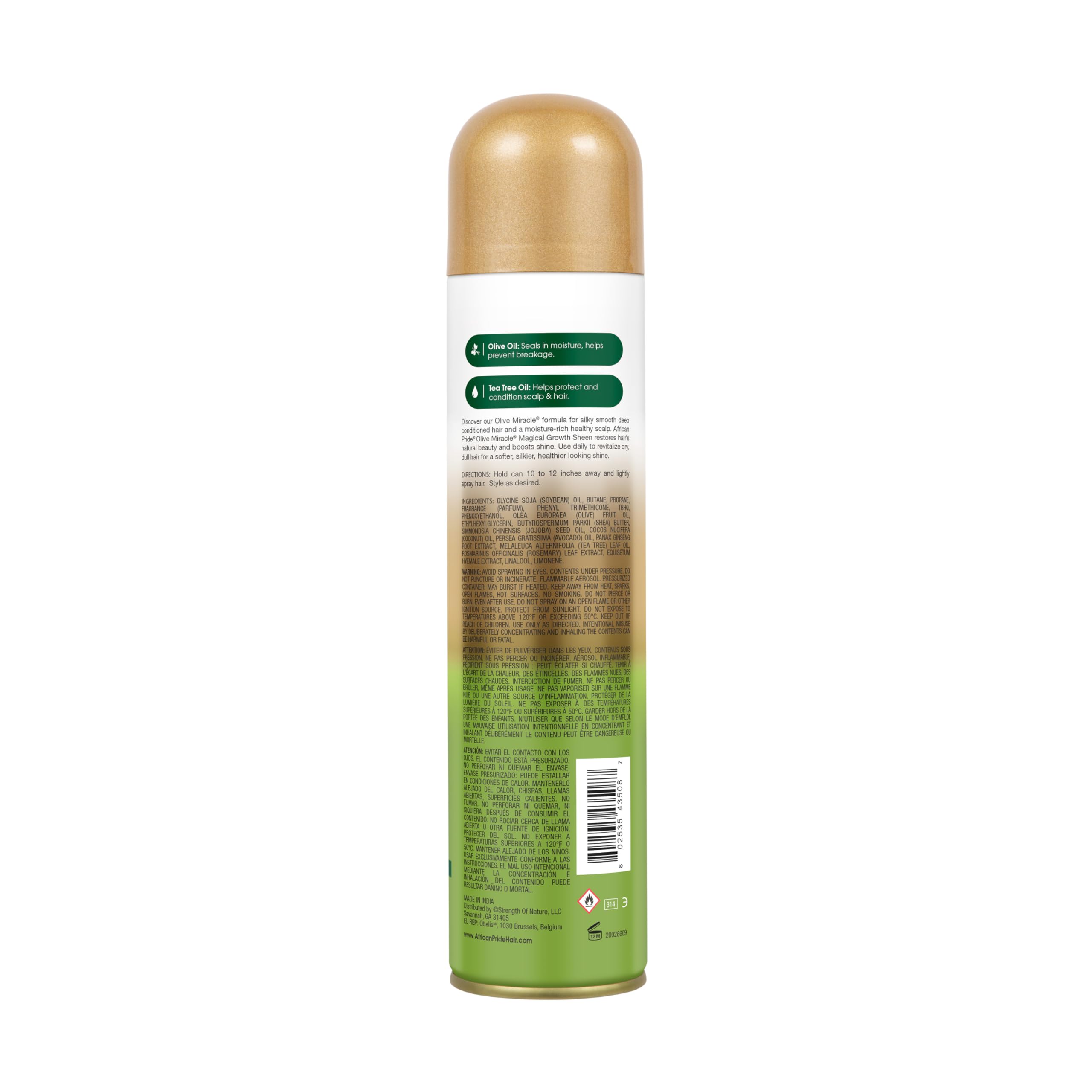 African Pride Olive Miracle Magical Growth Sheen Hair Enriched With Olive Tea