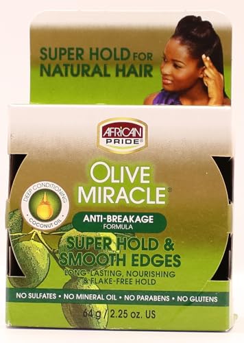 African Pride Olive Miracle Silky Smooth Edges 2.25 oz - Thumbnail 2
