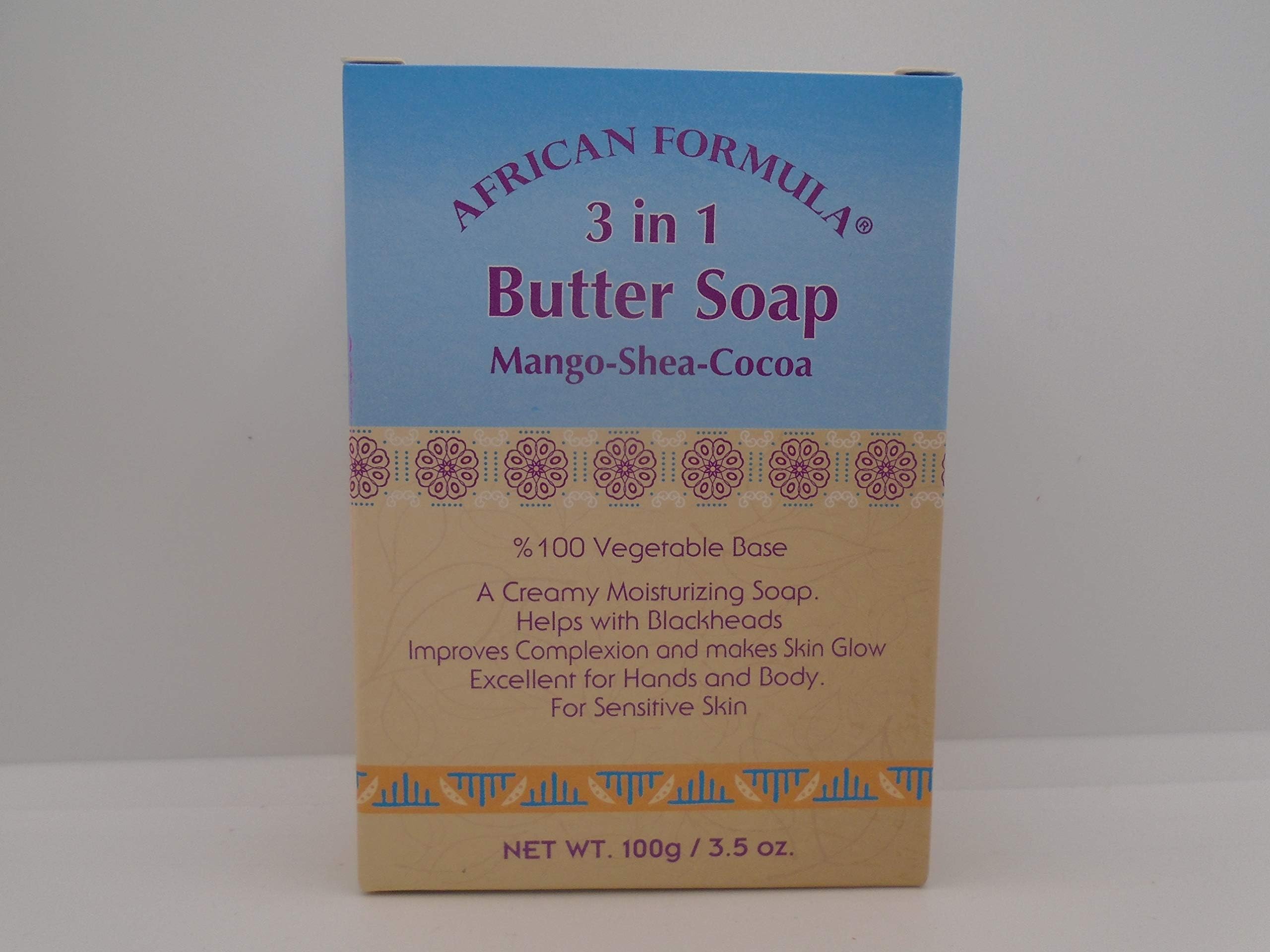 African Formula 3 In 1 Butter Soap: Mango Shea Cocoa Butter. 100% Vegetable Base