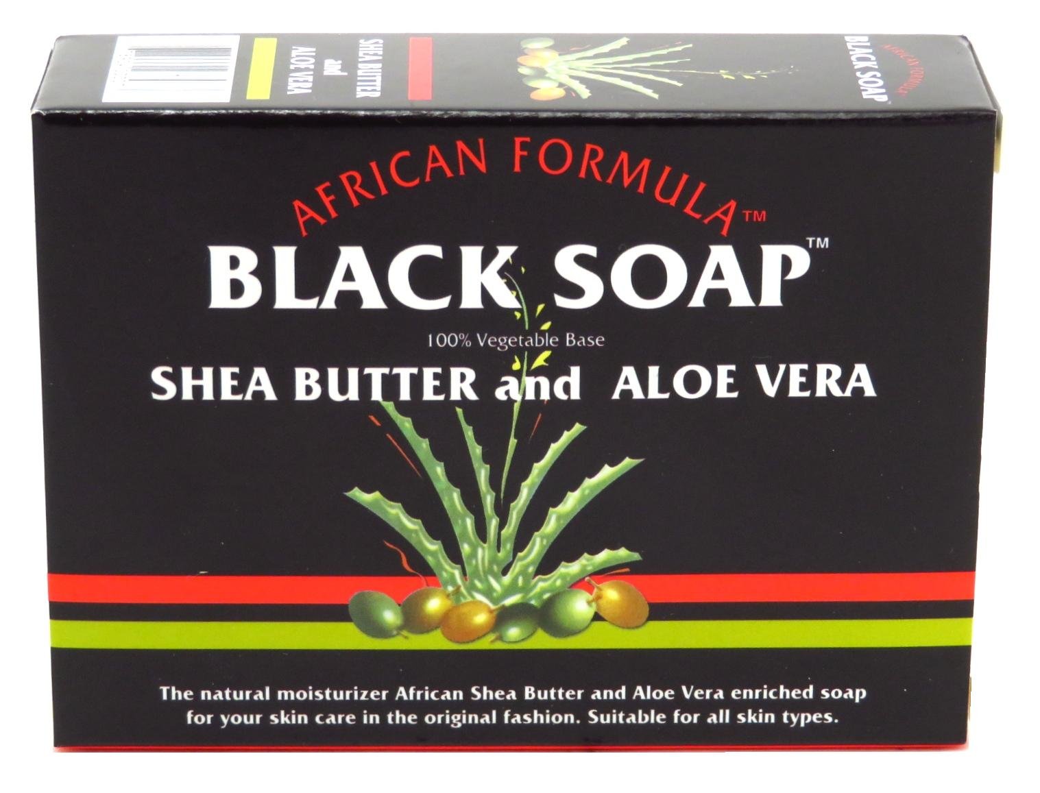 African Formula Black Soap Shea Butter Aloe Vera 3.5 oz - Thumbnail 2
