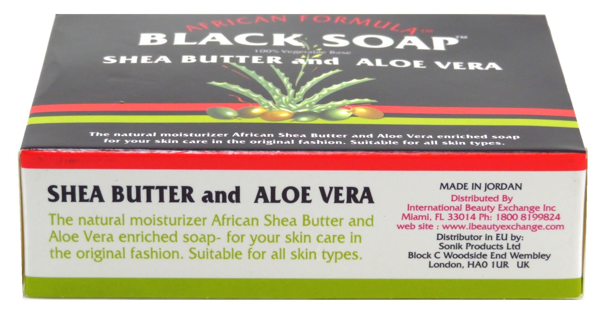 African Formula Black Soap Shea Butter Aloe Vera 3.5 oz