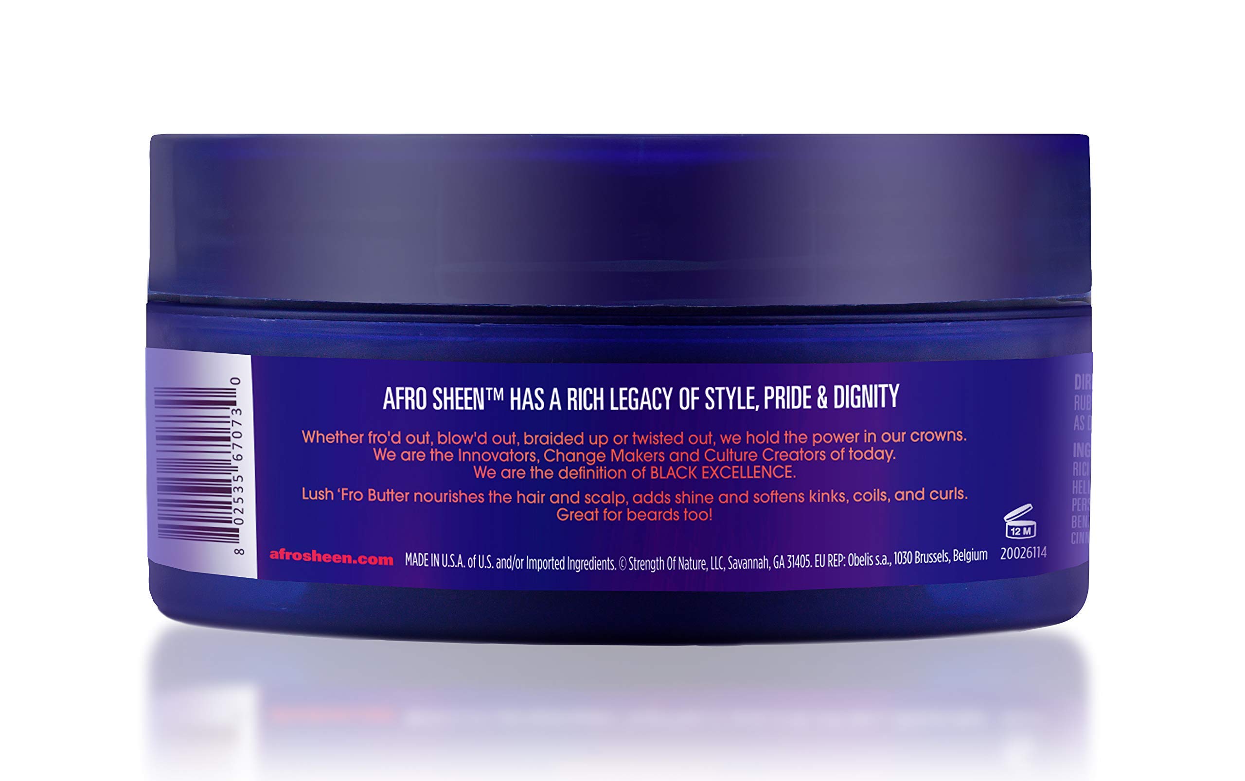 Afro Sheen Butter Lush 'fro Butter. Contains Shea Butter and Coconut Oil To - Thumbnail 2