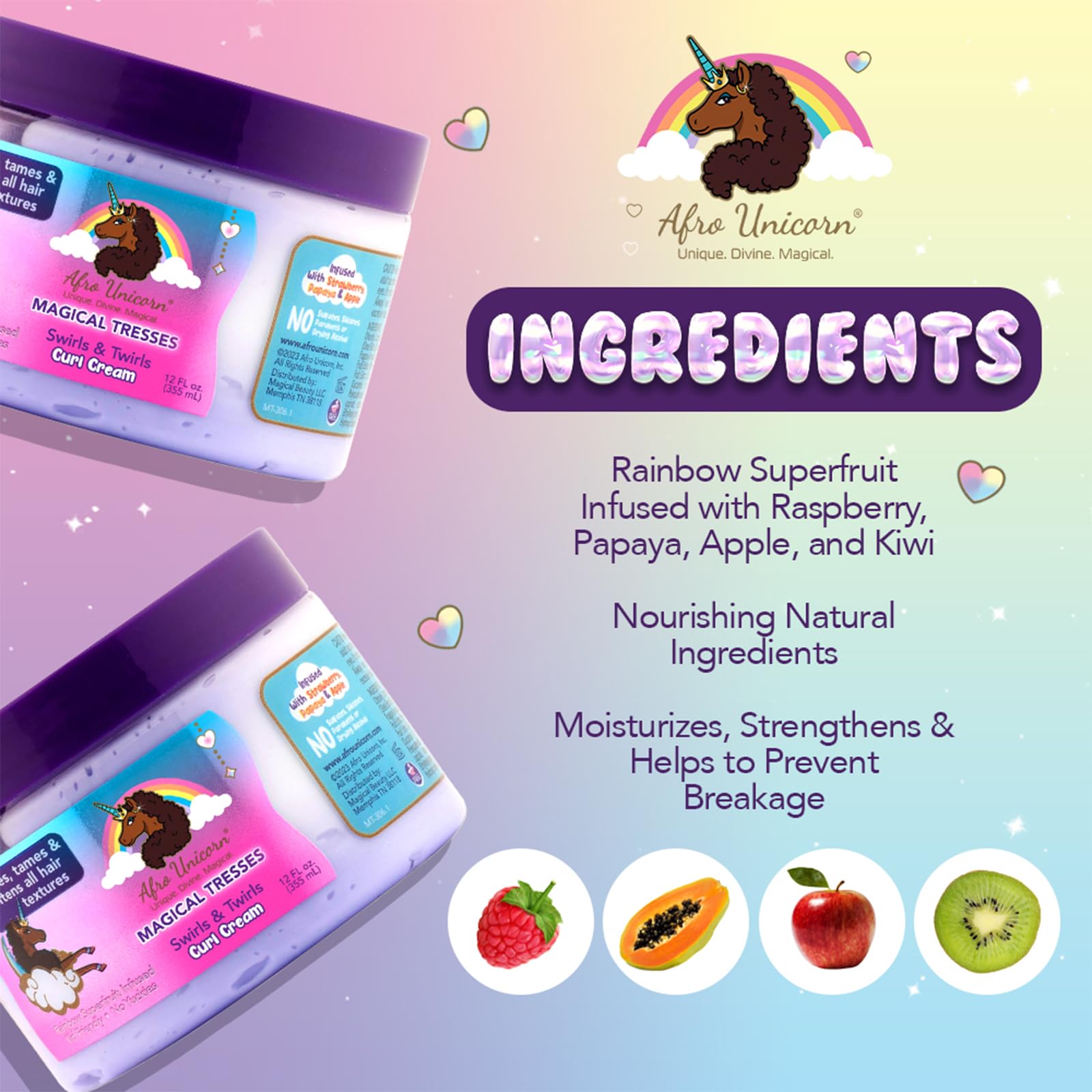 Magical Tresses’ By Afro Unicorn Swirls Twirls Curl Cream Defining Hair Care - Thumbnail 2