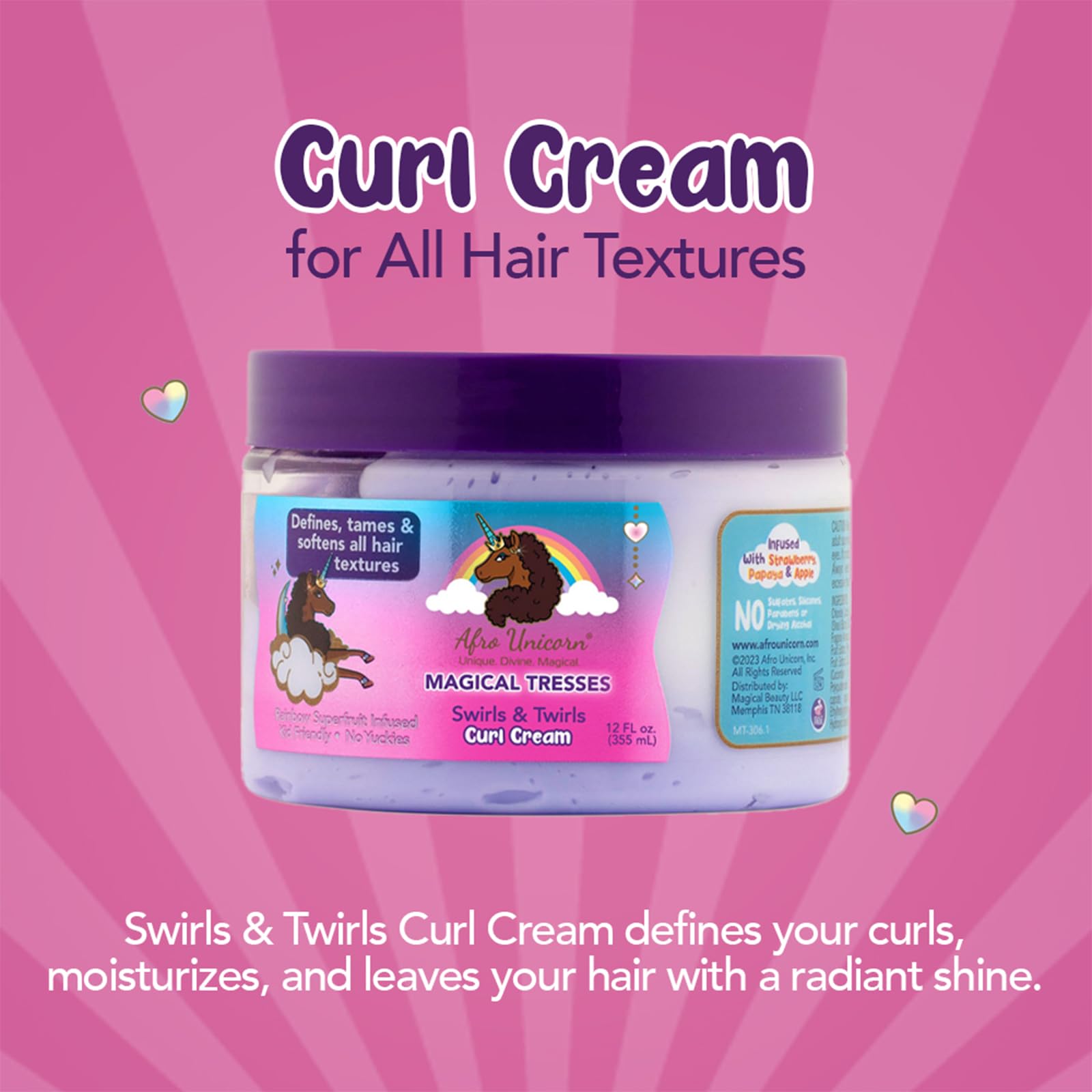 Magical Tresses’ By Afro Unicorn Swirls Twirls Curl Cream Defining Hair Care - Thumbnail 3