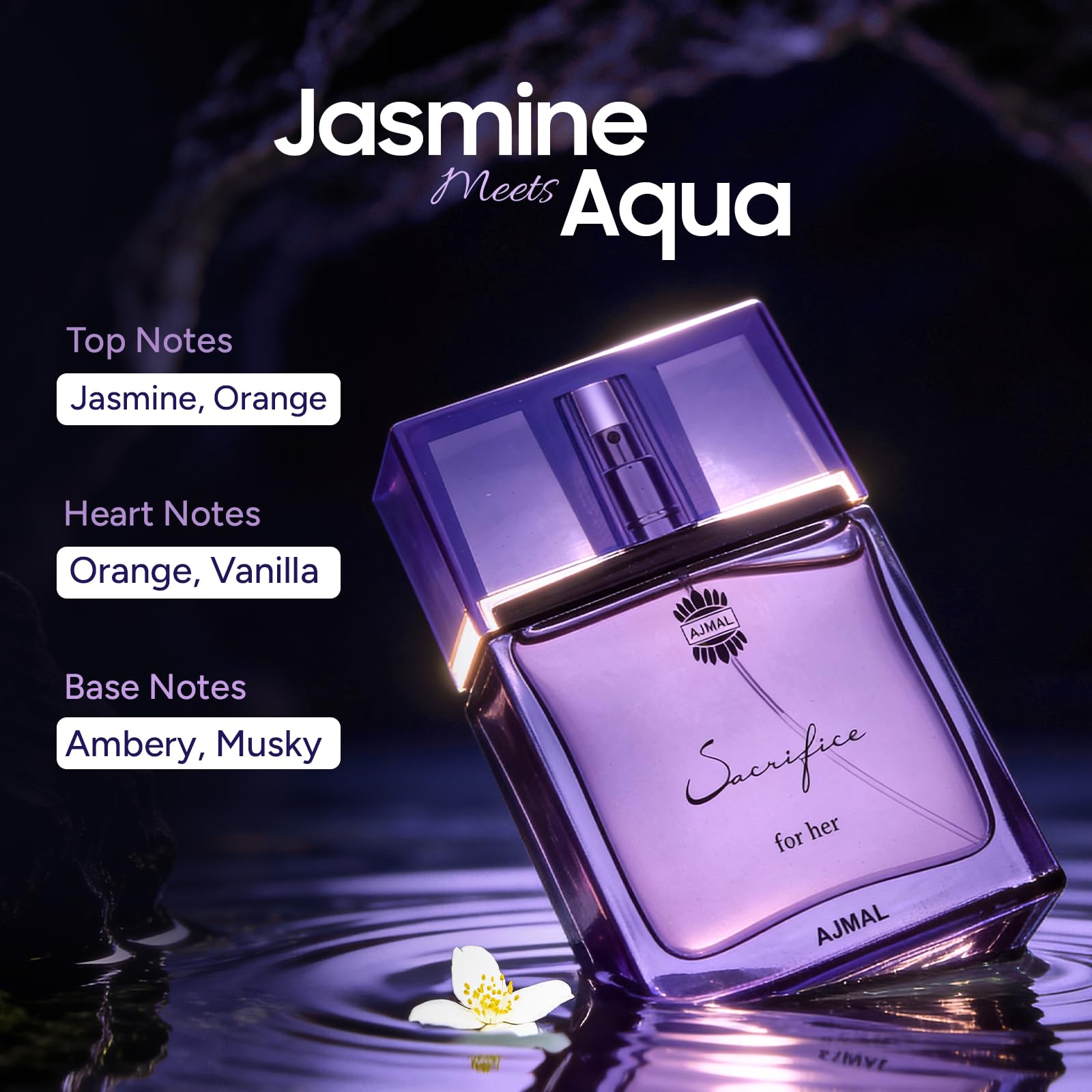 Ajmal Sacrifice Gift for Her Scent Floral Gift Made In Dubai For Women EDP 50 ml - Thumbnail 3
