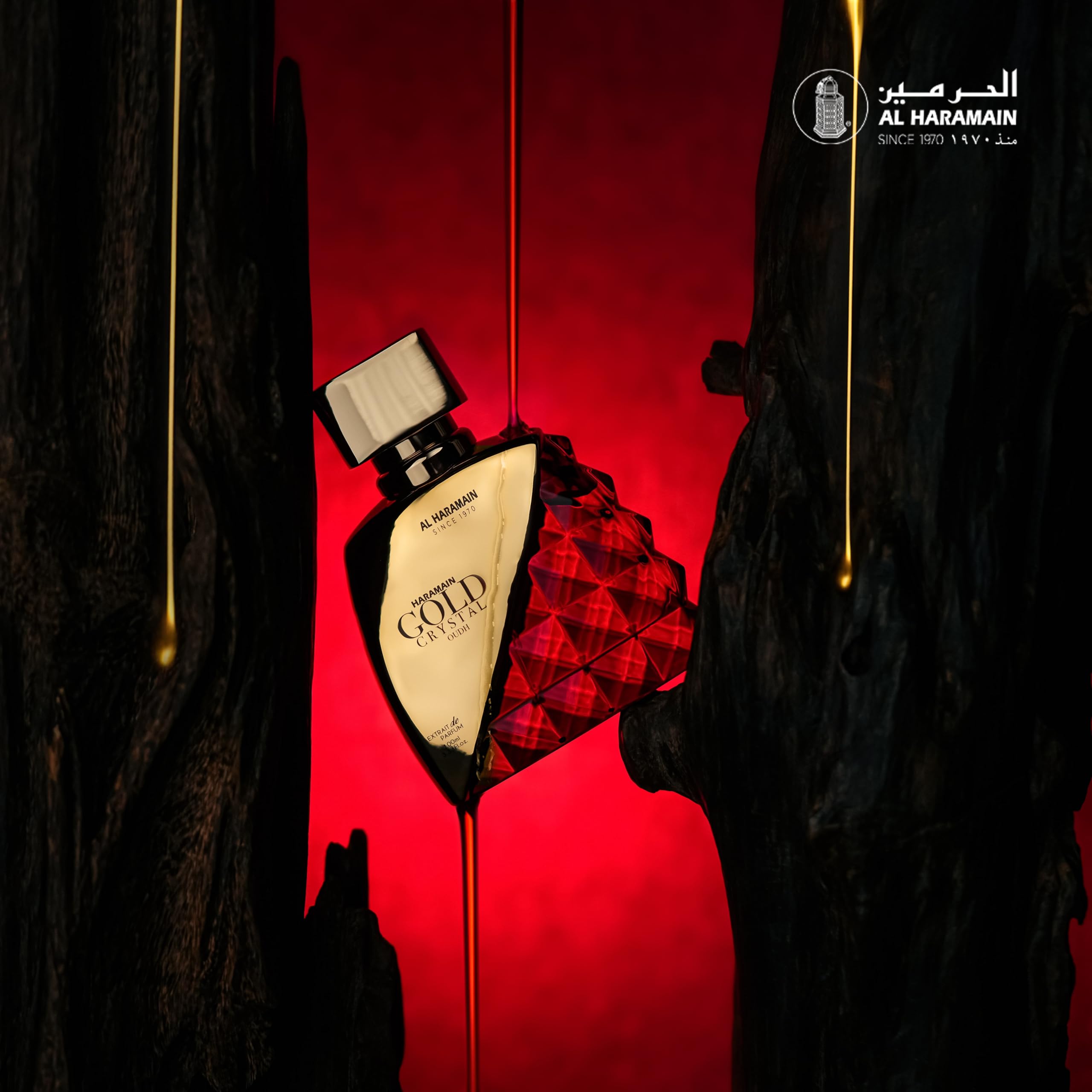 Al Haramain Gold Crystal Oudh Extrait de Parfum For Men 3.4 oz - Thumbnail 2