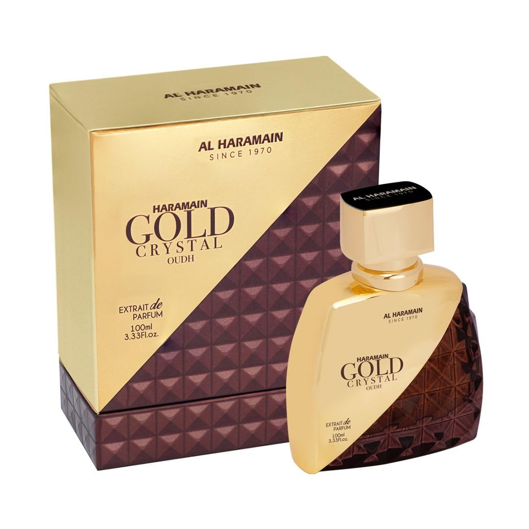 Al Haramain Gold Crystal Oudh Extrait de Parfum For Men 3.4 oz - Thumbnail 3