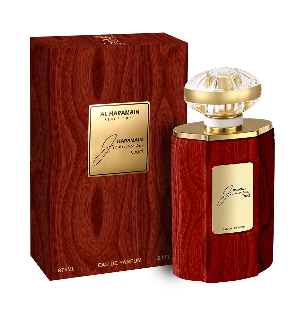 Al Haramain Junoon Oud and Men Captivating Luxury Scent With Woody Amber Musk - Thumbnail 1