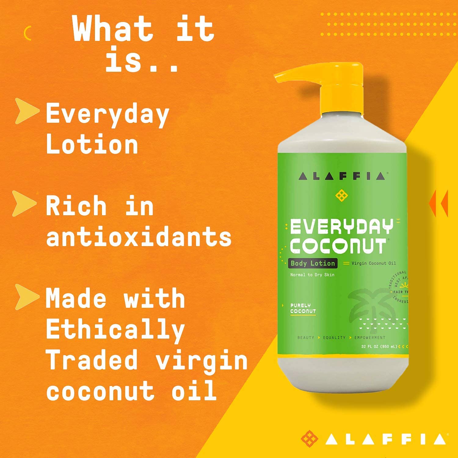 Alaffia Everyday Coconut Hydrating Body Lotion Normal To Dry Skin Moisturizing - Thumbnail 3