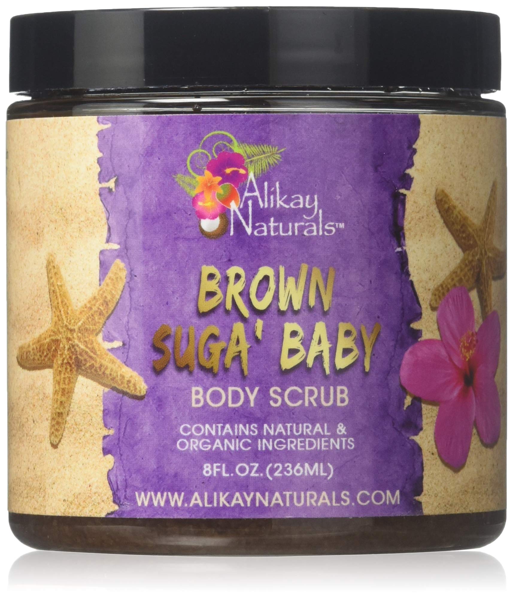 Alikay Naturals Brown Suga Baby Scrub Natural Avocado Oil Antioxidants 8 oz